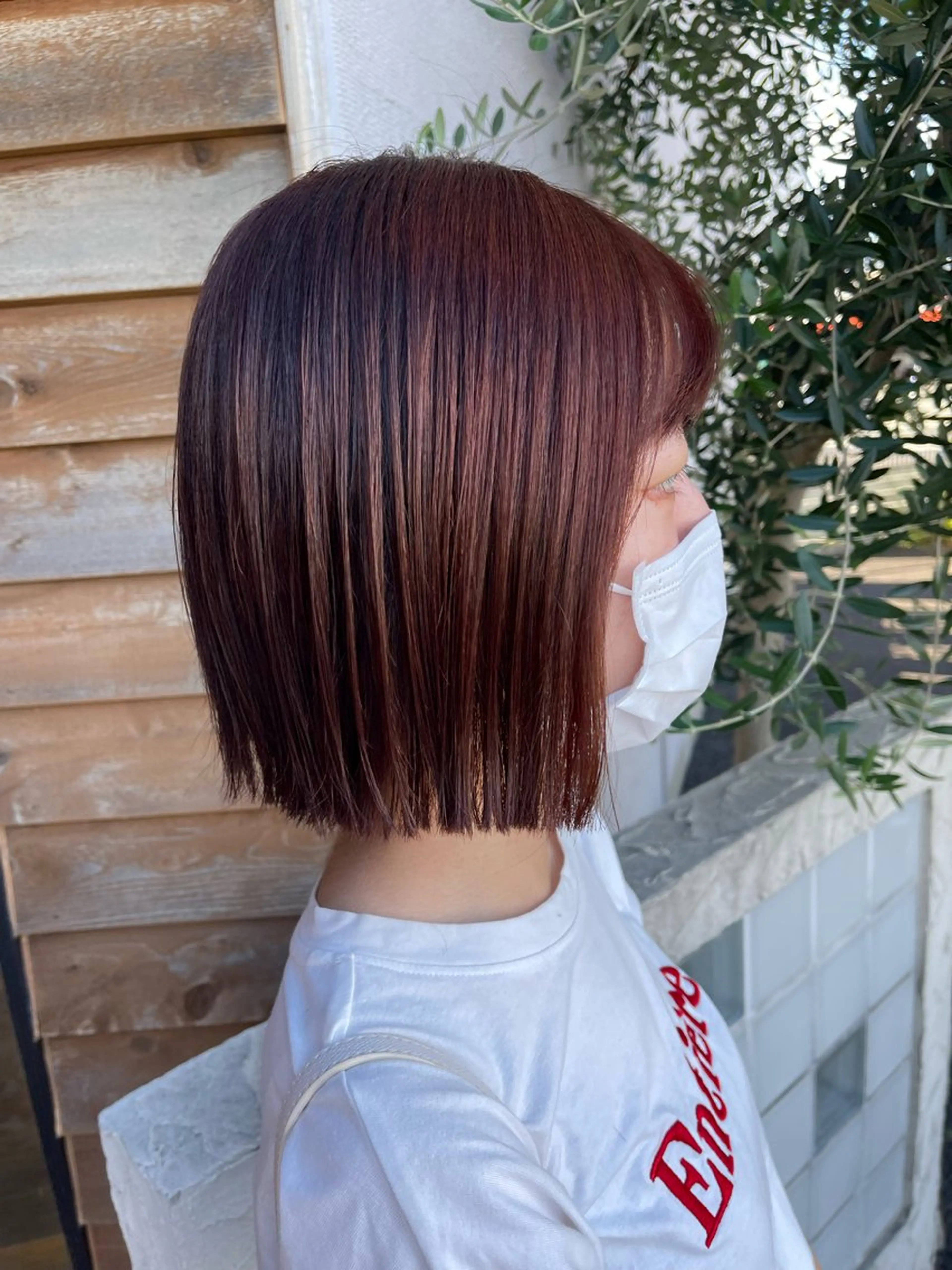 ミディアム カット 梶原 真帆のヘアスタイル