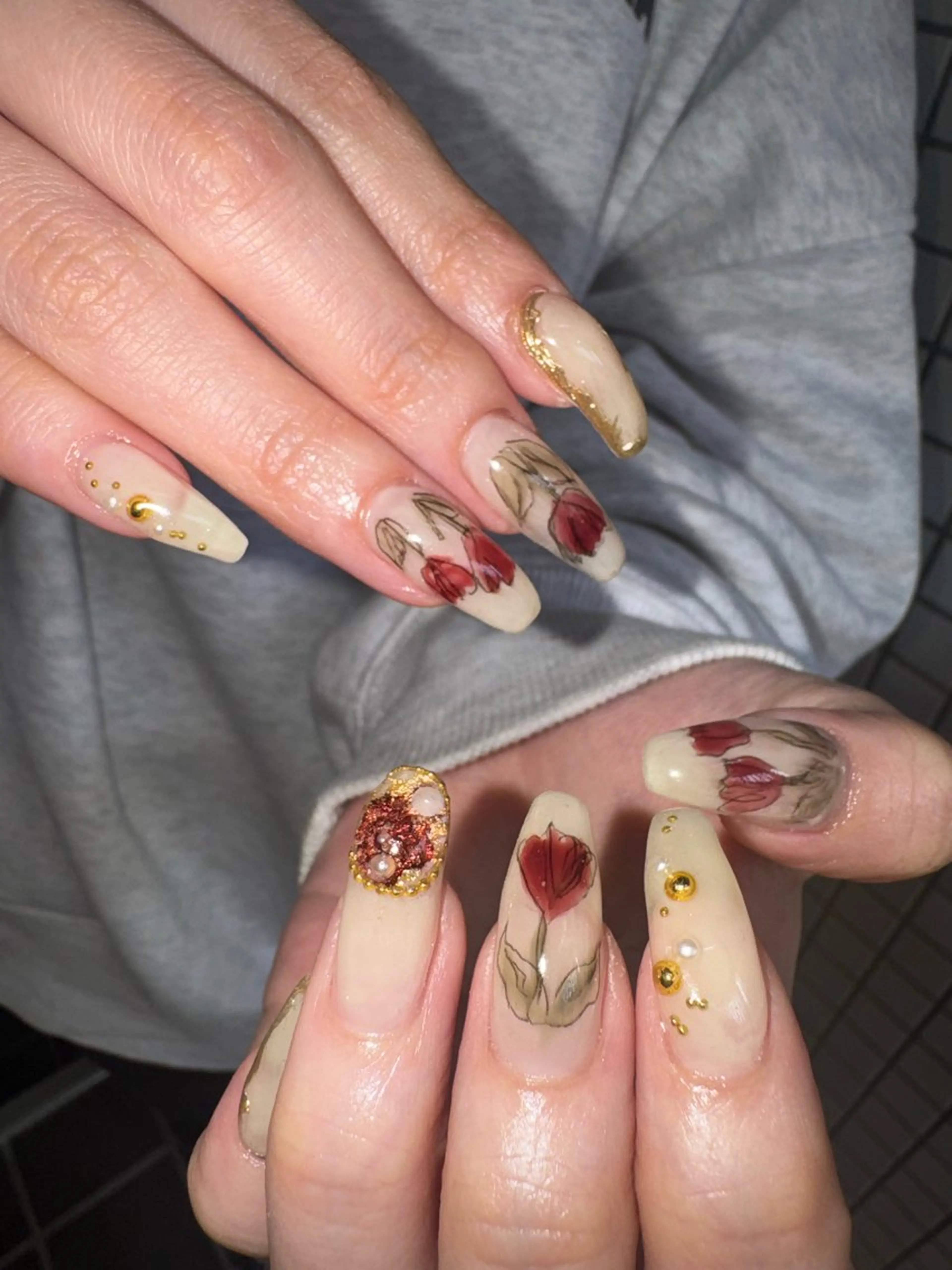 ネイル ハンドネイル フットネイル MITSUKI🪡 海外/個性派/ロングのネイルデザイン