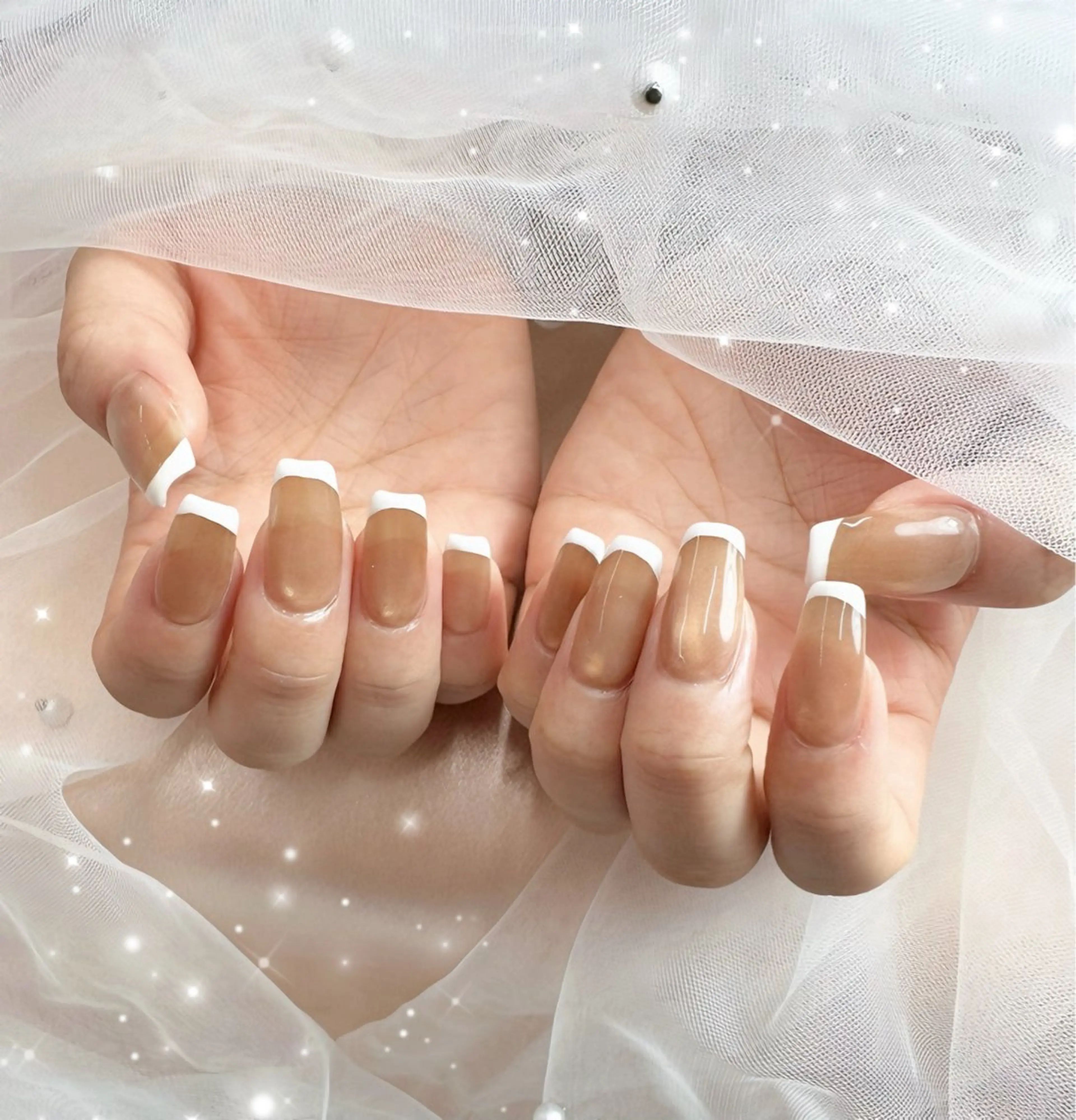 ネイル フレンチネイル マグネットネイル マグネットフレンチ Pawtique nail salonのネイルデザイン