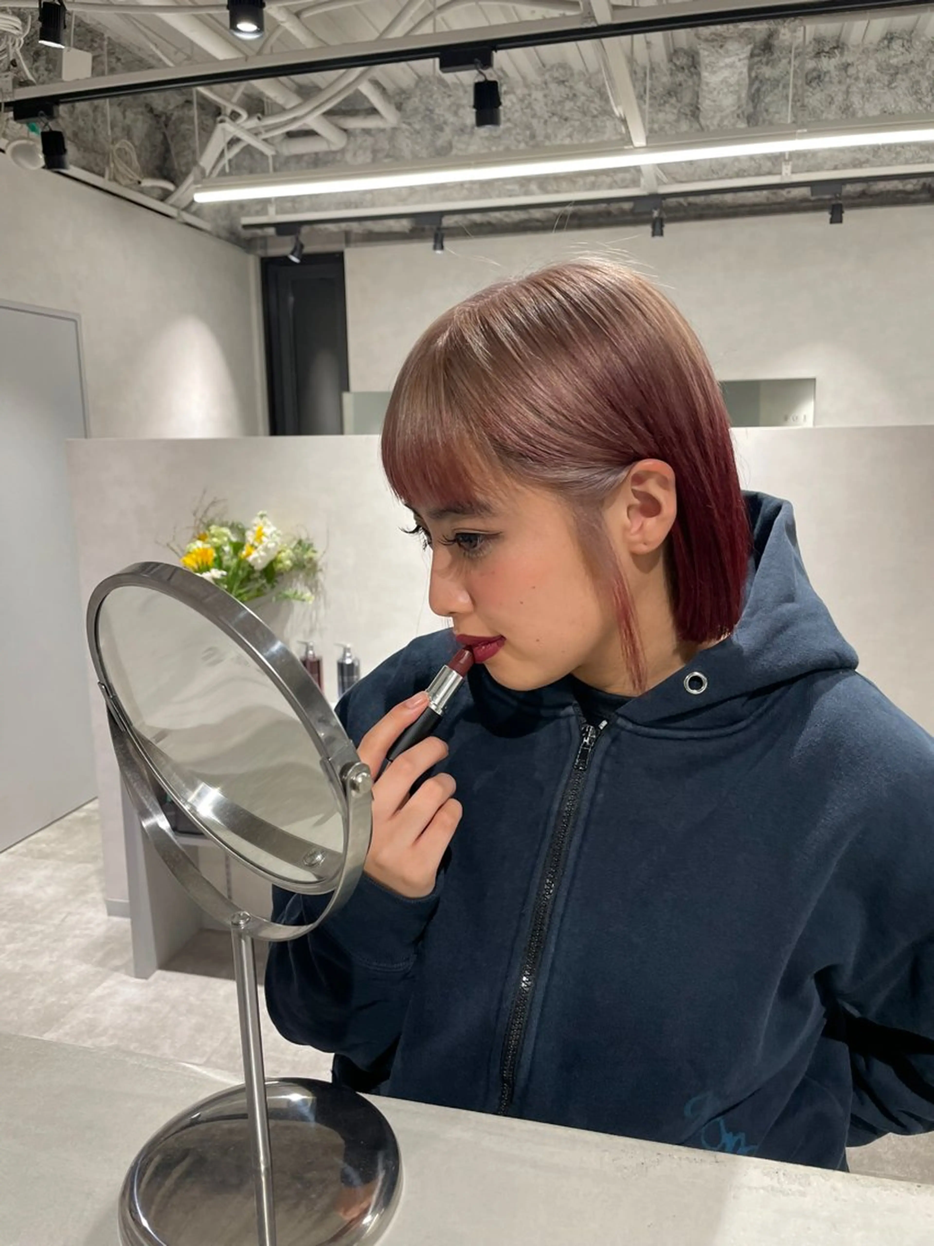 カラー パツボブ/レイヤー 西梅田/かえで🎀のヘアスタイル