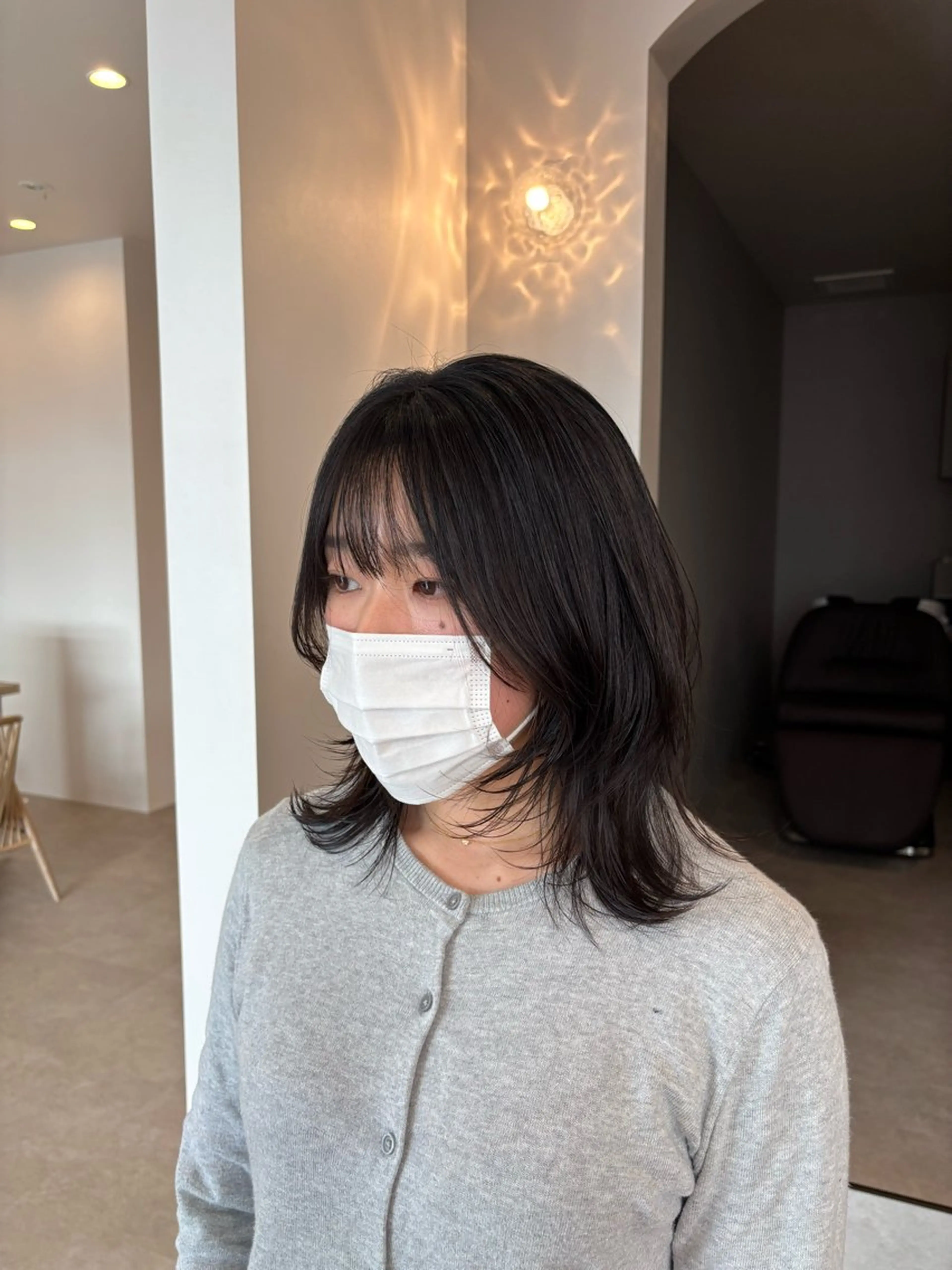 ミディアム カット ヘッドスパ ボブ/顔周りレイヤー 🎀momoka🎀のヘアスタイル