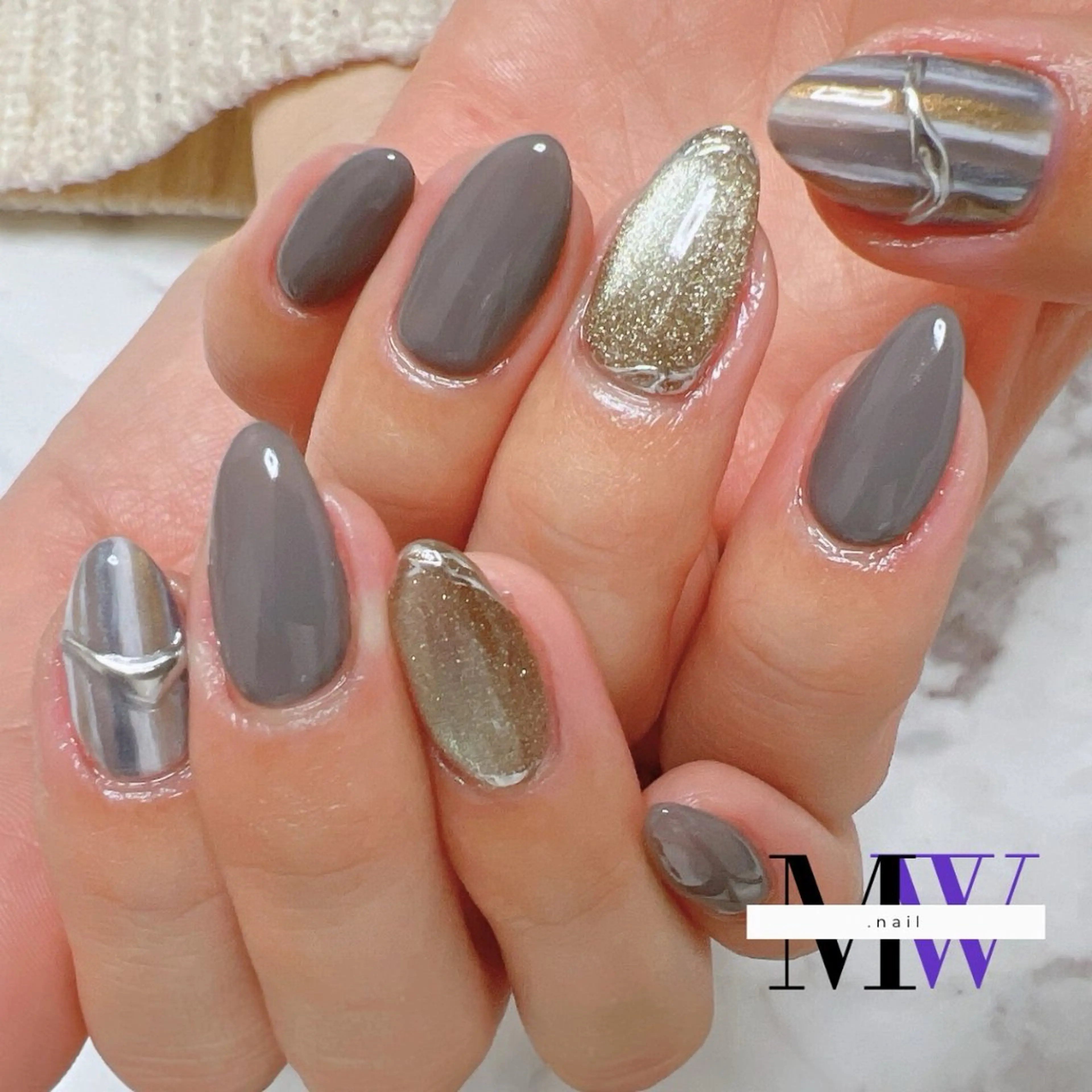 ネイル ニュアンスネイル ハンドネイル MW .nailのネイルデザイン
