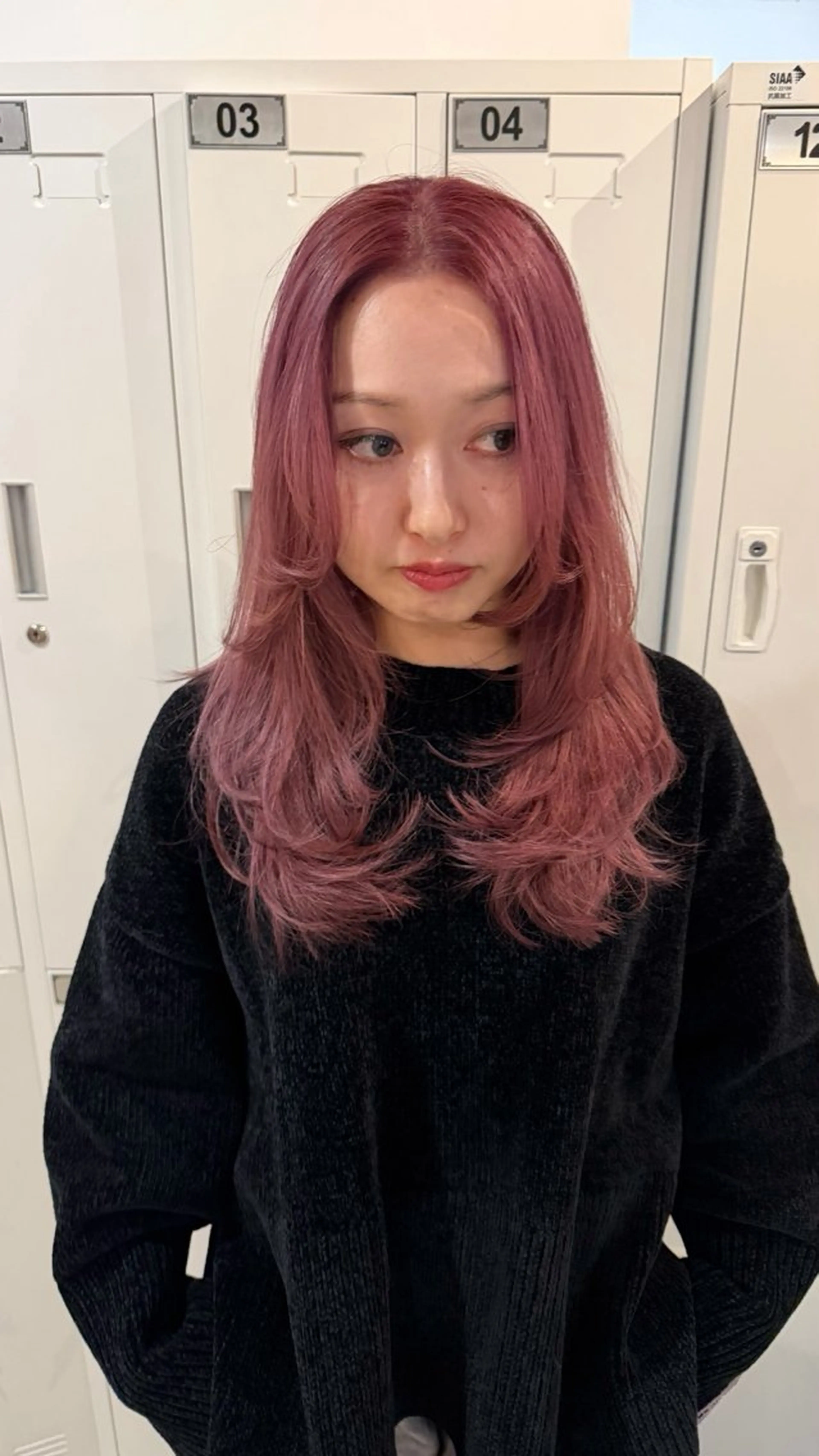 ロング カラー ブリーチ ピンクカラー 外国人風カラー かきあげバング レイヤーカット カット ヘアカラー トリートメント 中目黒🌼 🌼ハナのヘアスタイル