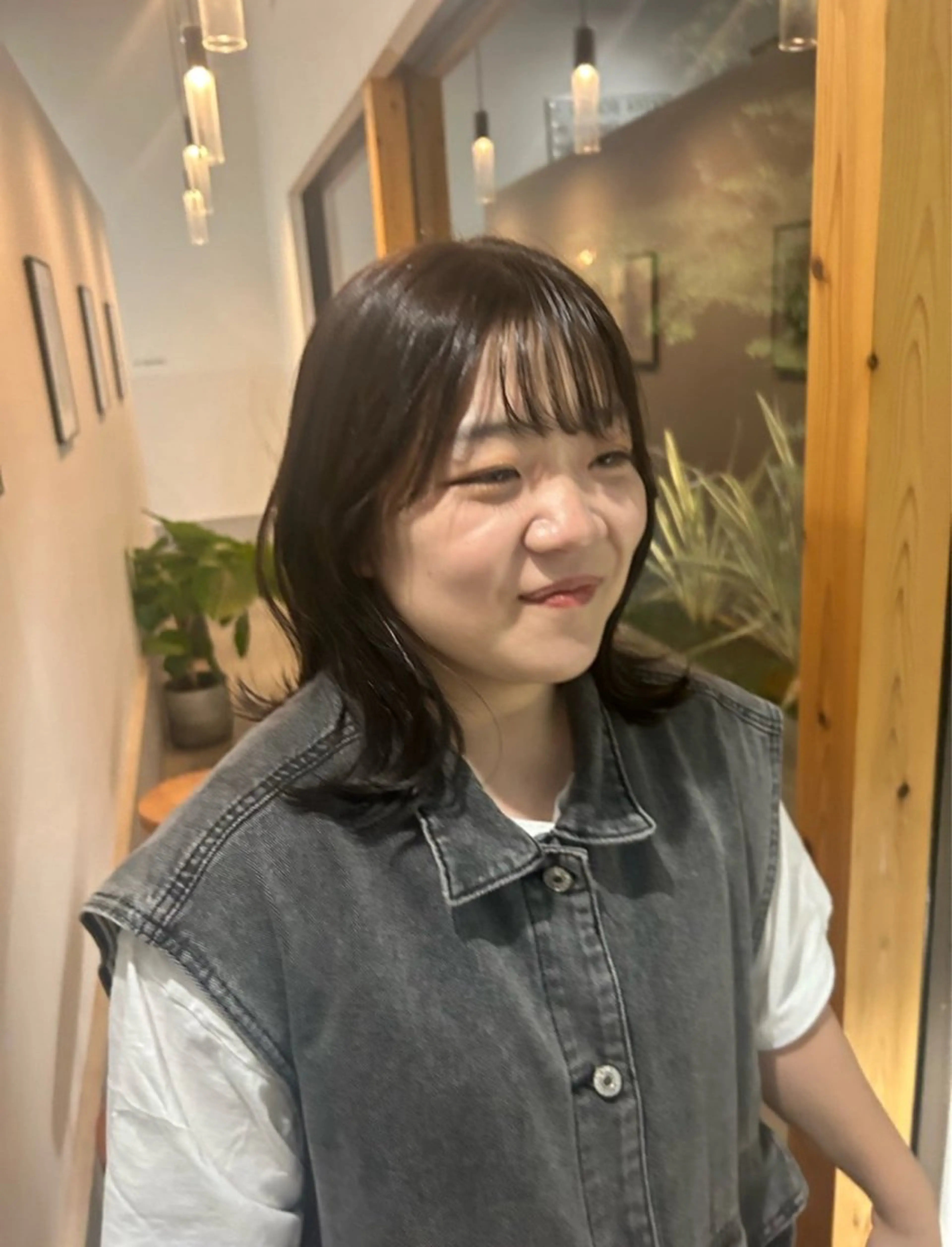 ミディアム カラー ブリーチモデル募集 古内柊のヘアスタイル