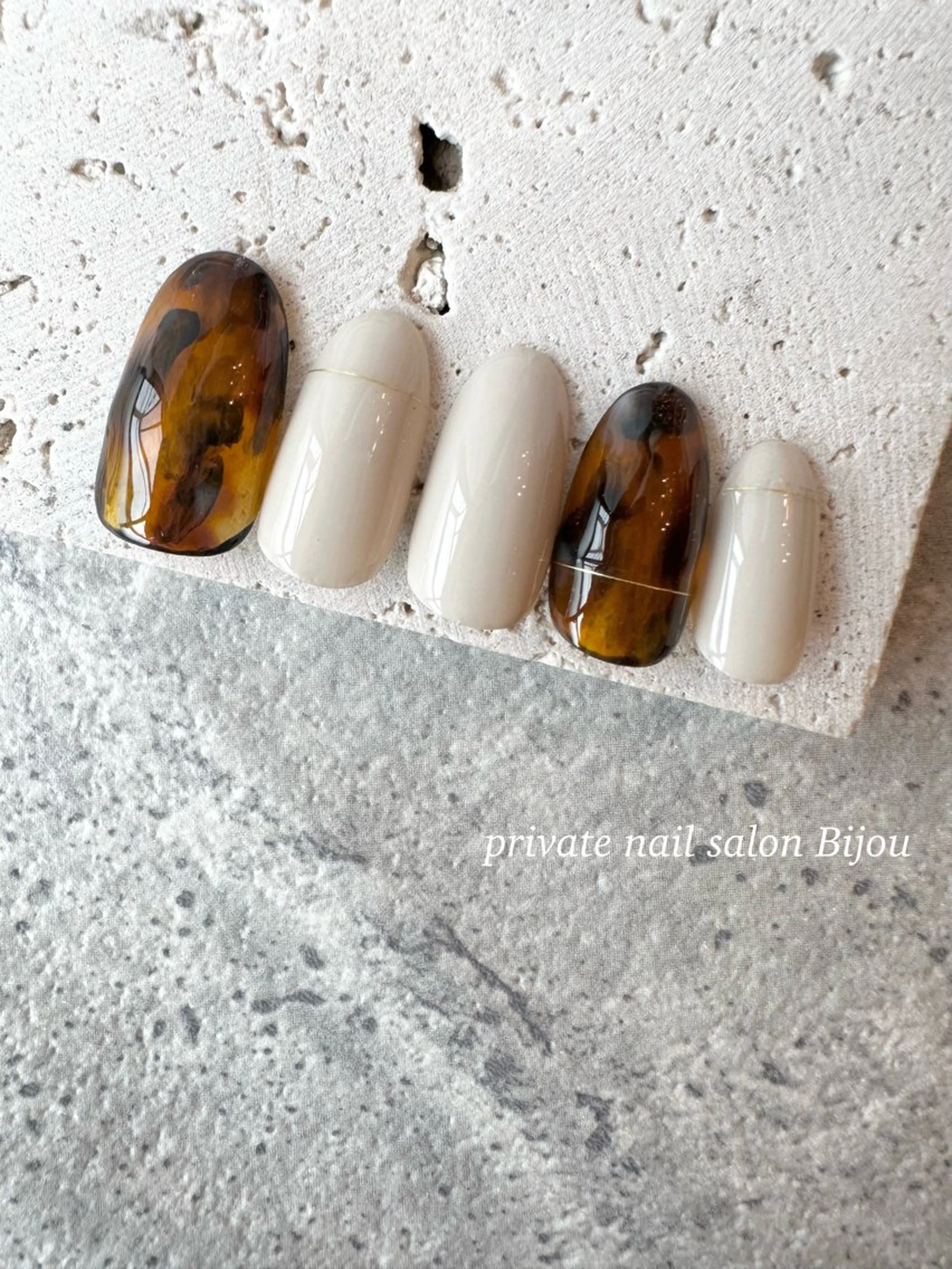 ネイル べっ甲ネイル Bijou💎✨ Reiのネイルデザイン