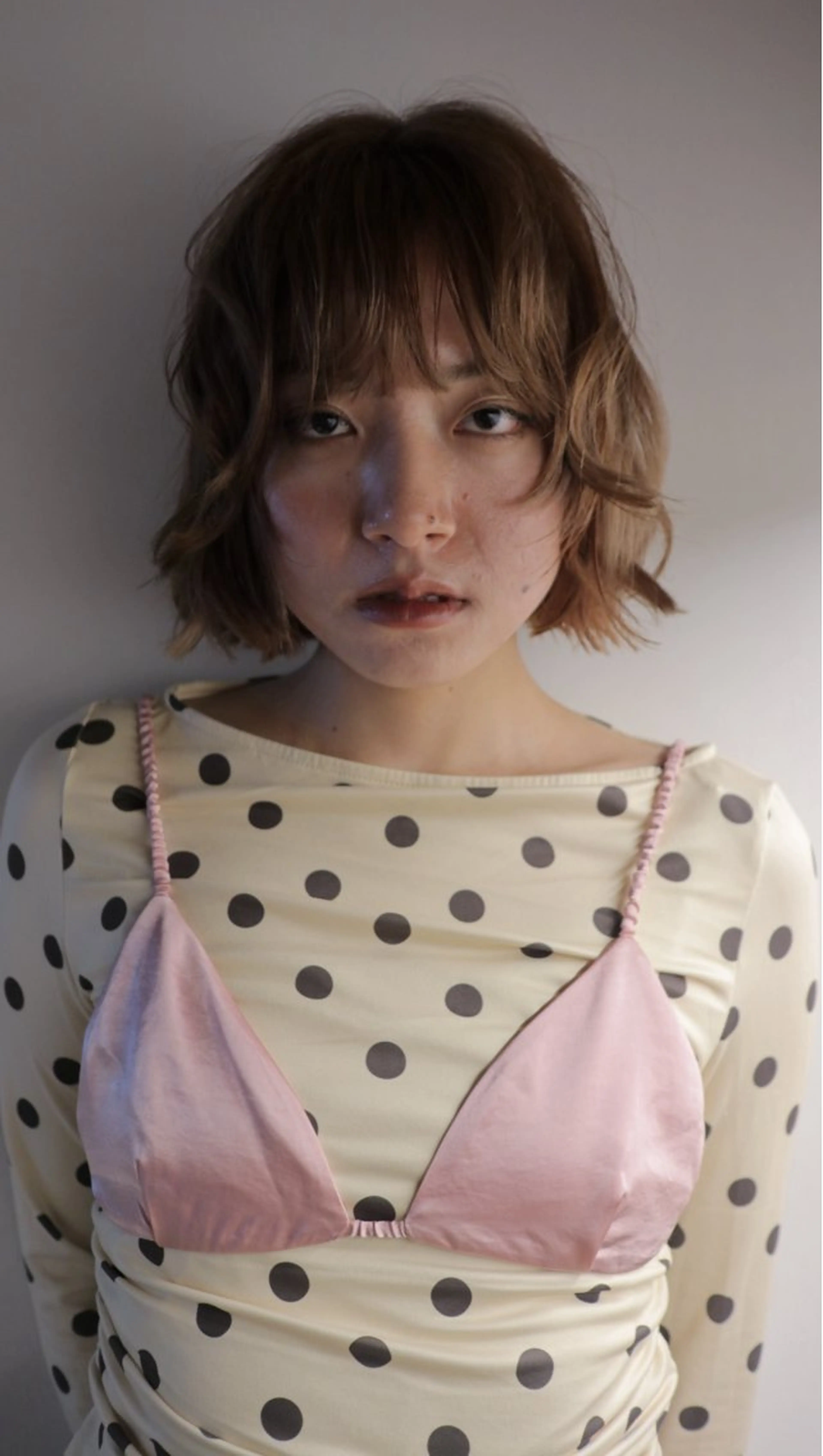 ショート カラー ベージュカラー ボブ hono/ボブ/ ハイトーン/ベージュのヘアスタイル