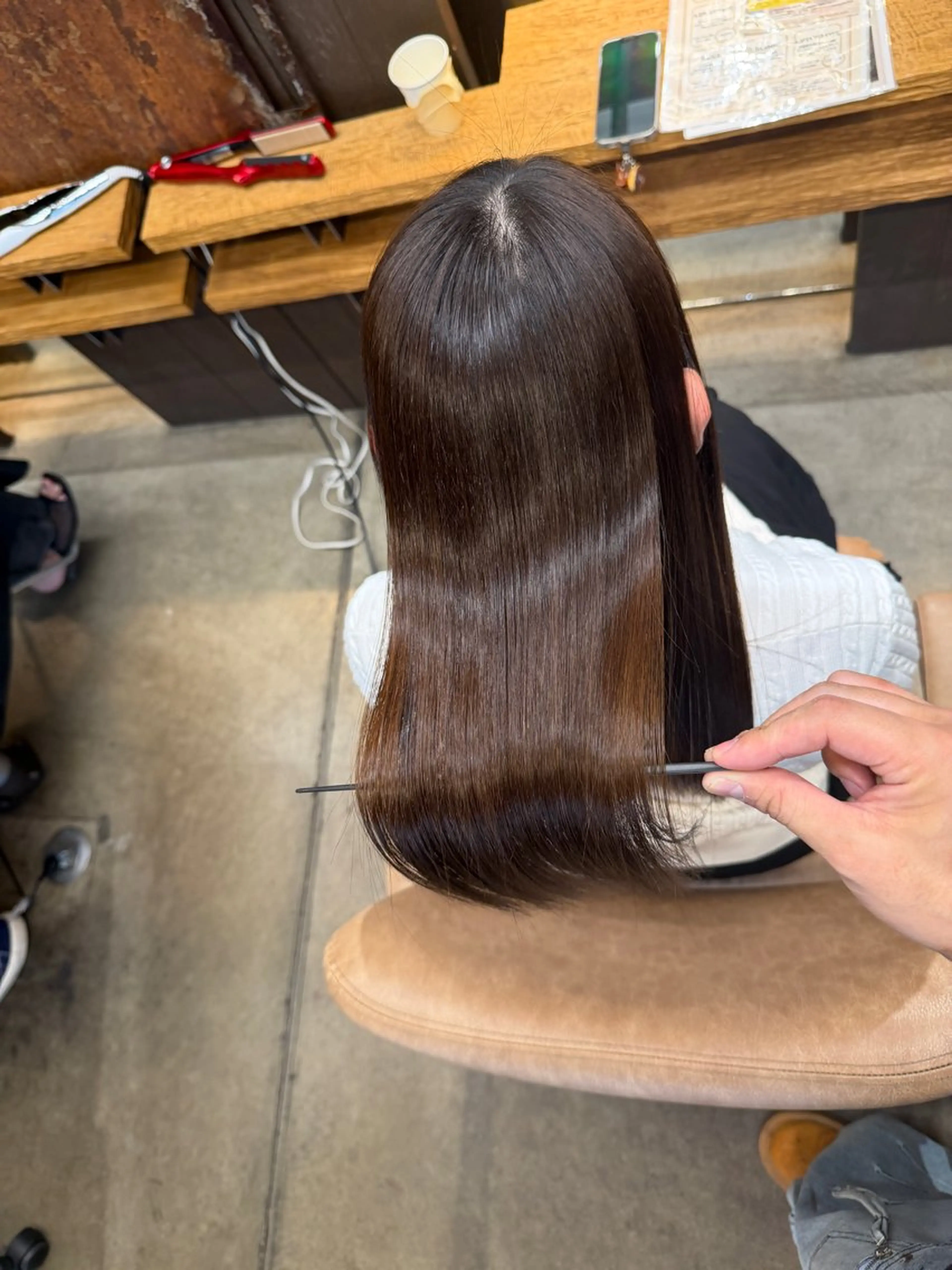 セミロング カット 縮毛矯正 トリートメント 美髪縮毛矯正/ 髪質改善/愛敬響のヘアスタイル