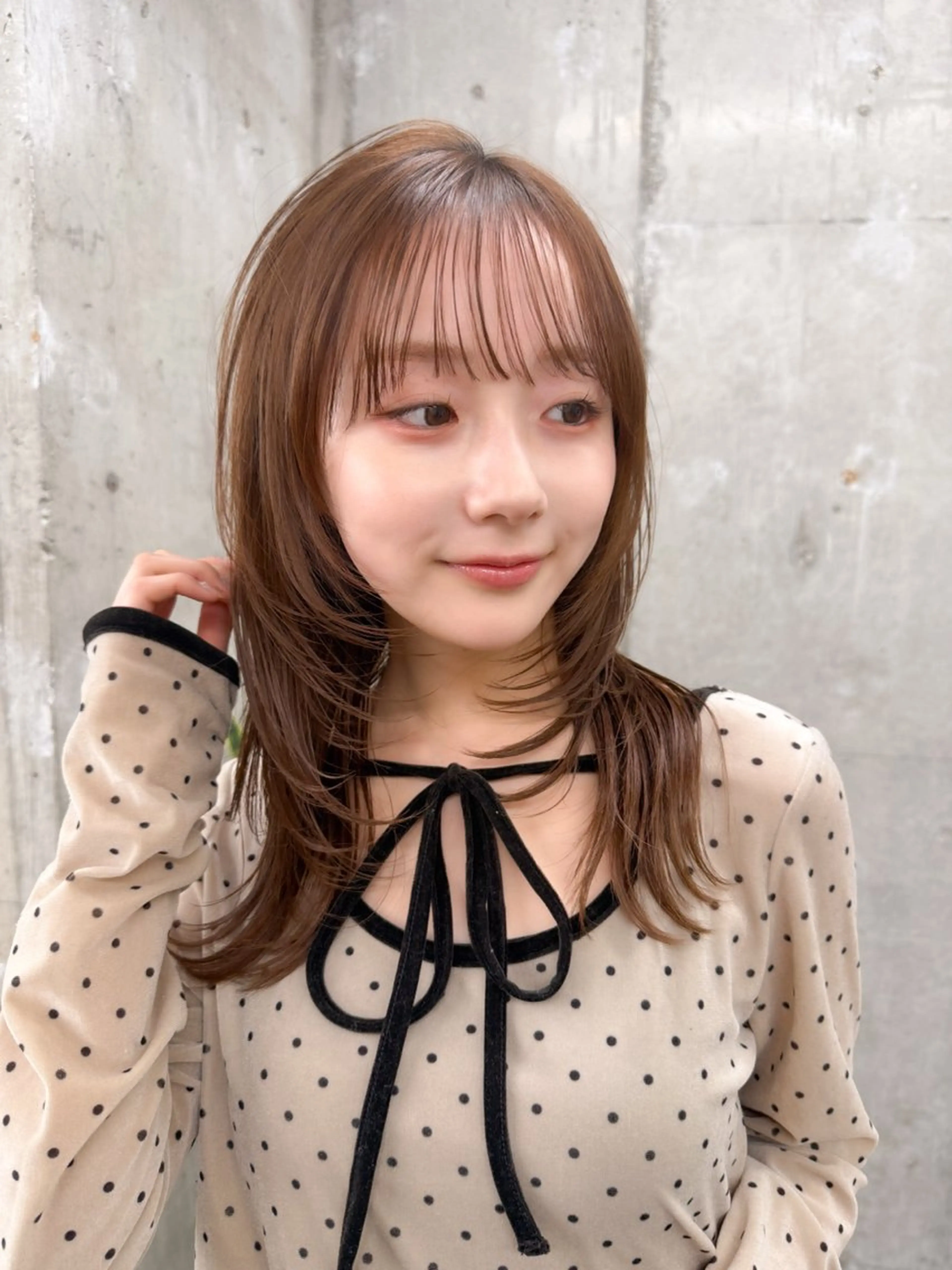 ミディアム カラー ヘアカラー トリートメント ヘッドスパ 🪐レイヤー/抜け感 カラー/加野彩果🪐のヘアスタイル