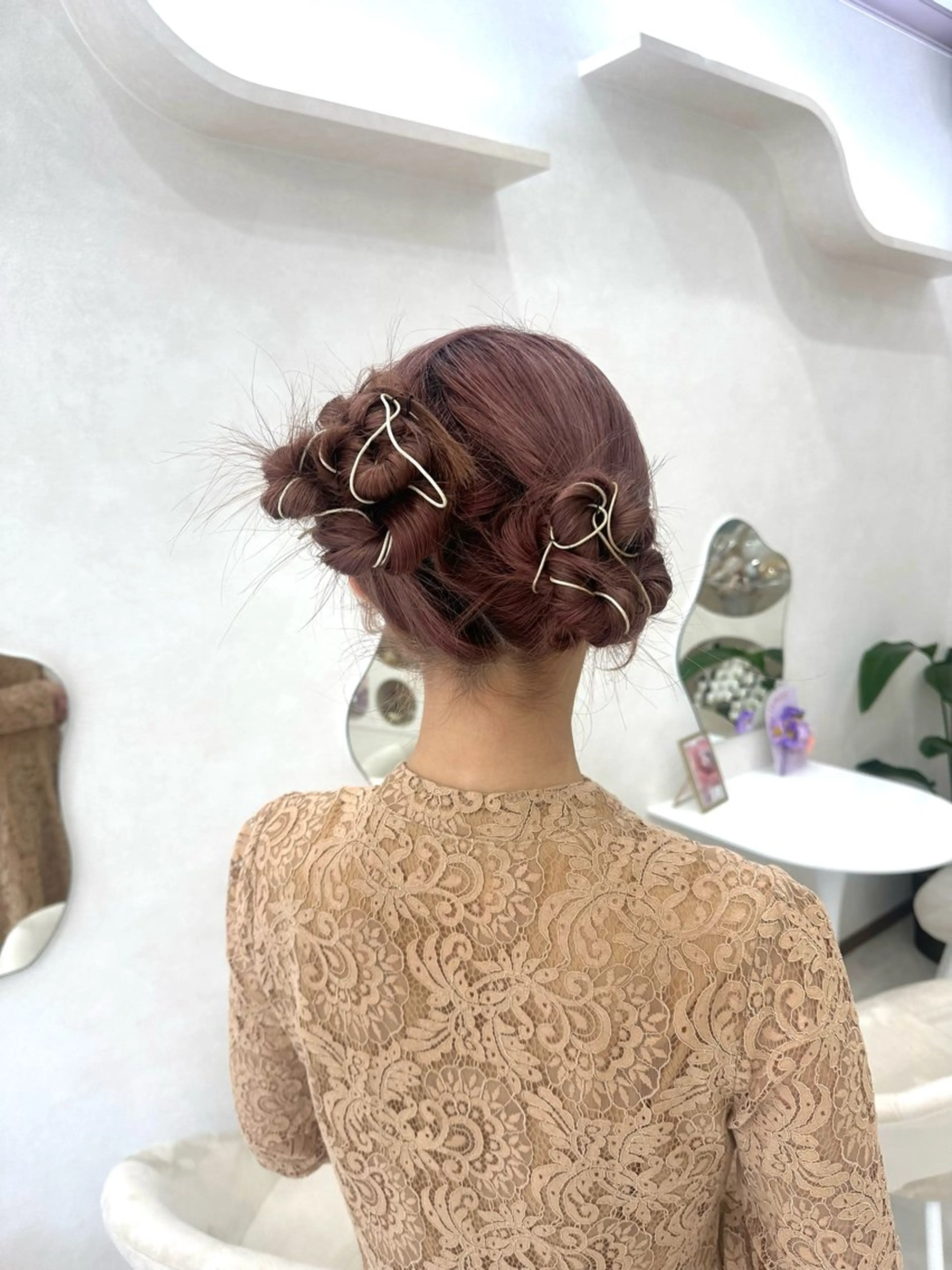 セミロング ヘアアレンジ ヘアセット アッシュカラーやアレ ンジ得意🌿RIKOのヘアスタイル