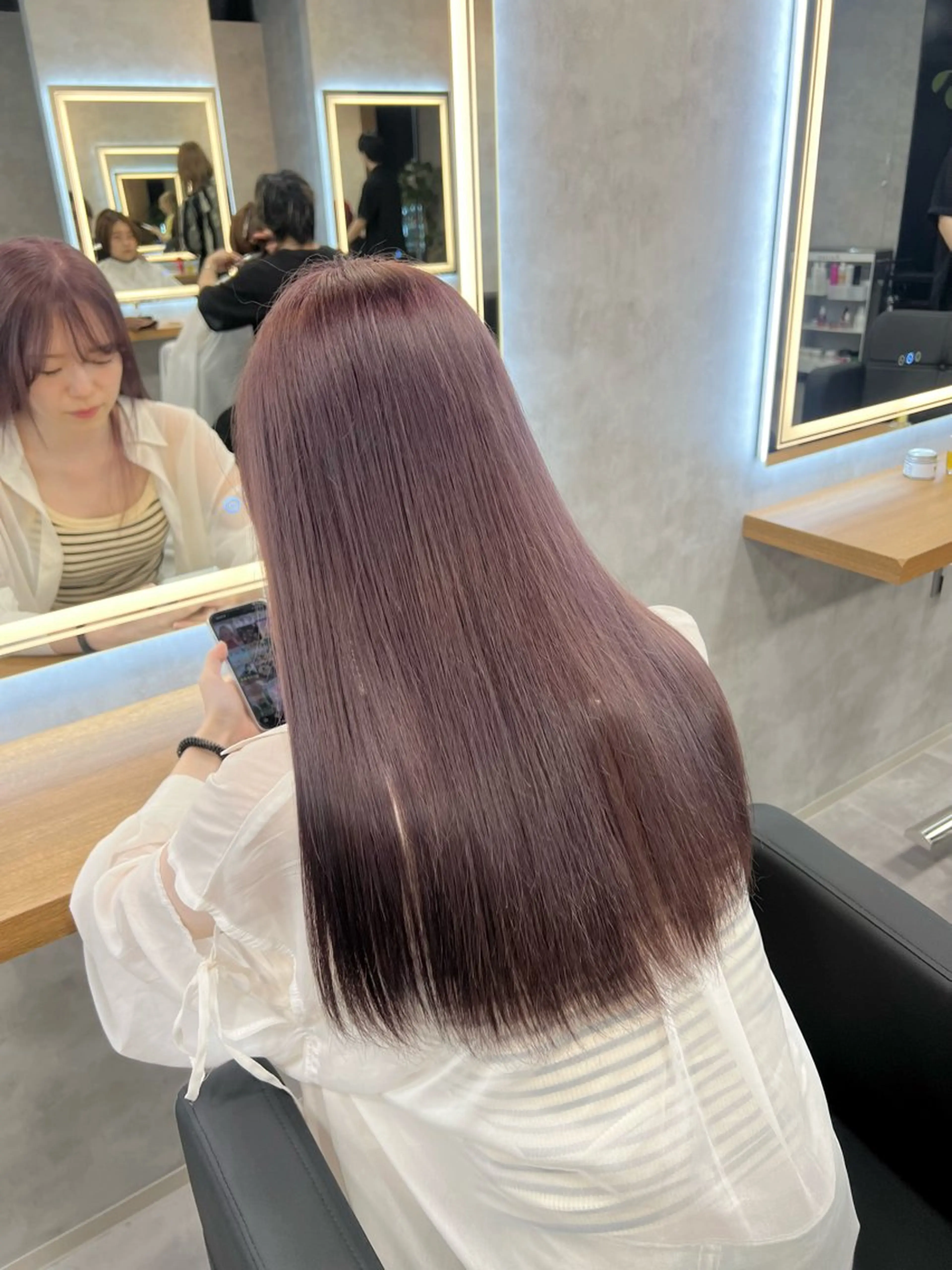 ロング カラー ダブルカラー ハイトーンカラー ラベンダーカラー 髪質改善 ヘアカラー トリートメント ヘアセット カラー指名NO.1 🌈Neneのヘアスタイル