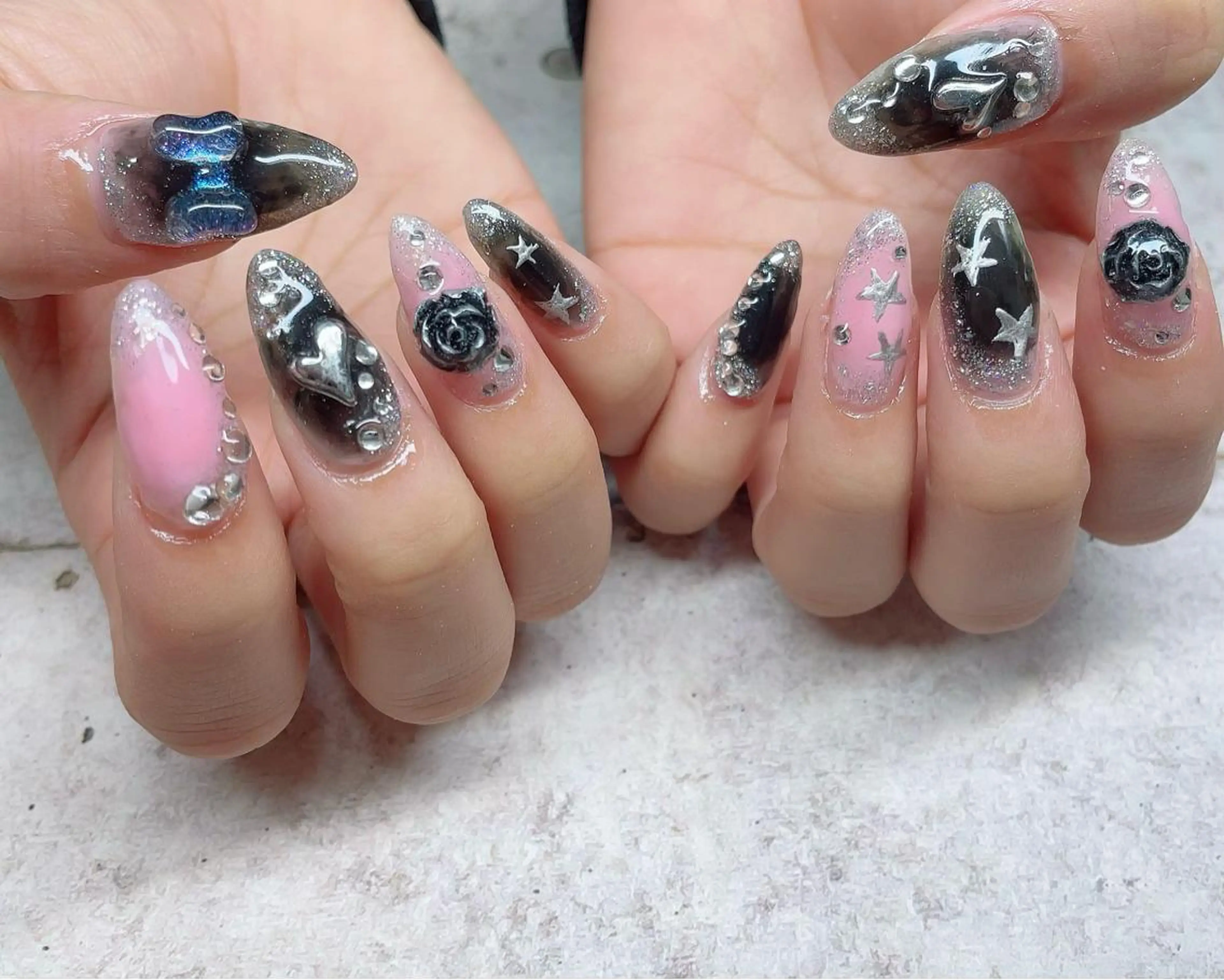 ロング ネイル 持ち込み ハンドネイル Nail_by N1のネイルデザイン
