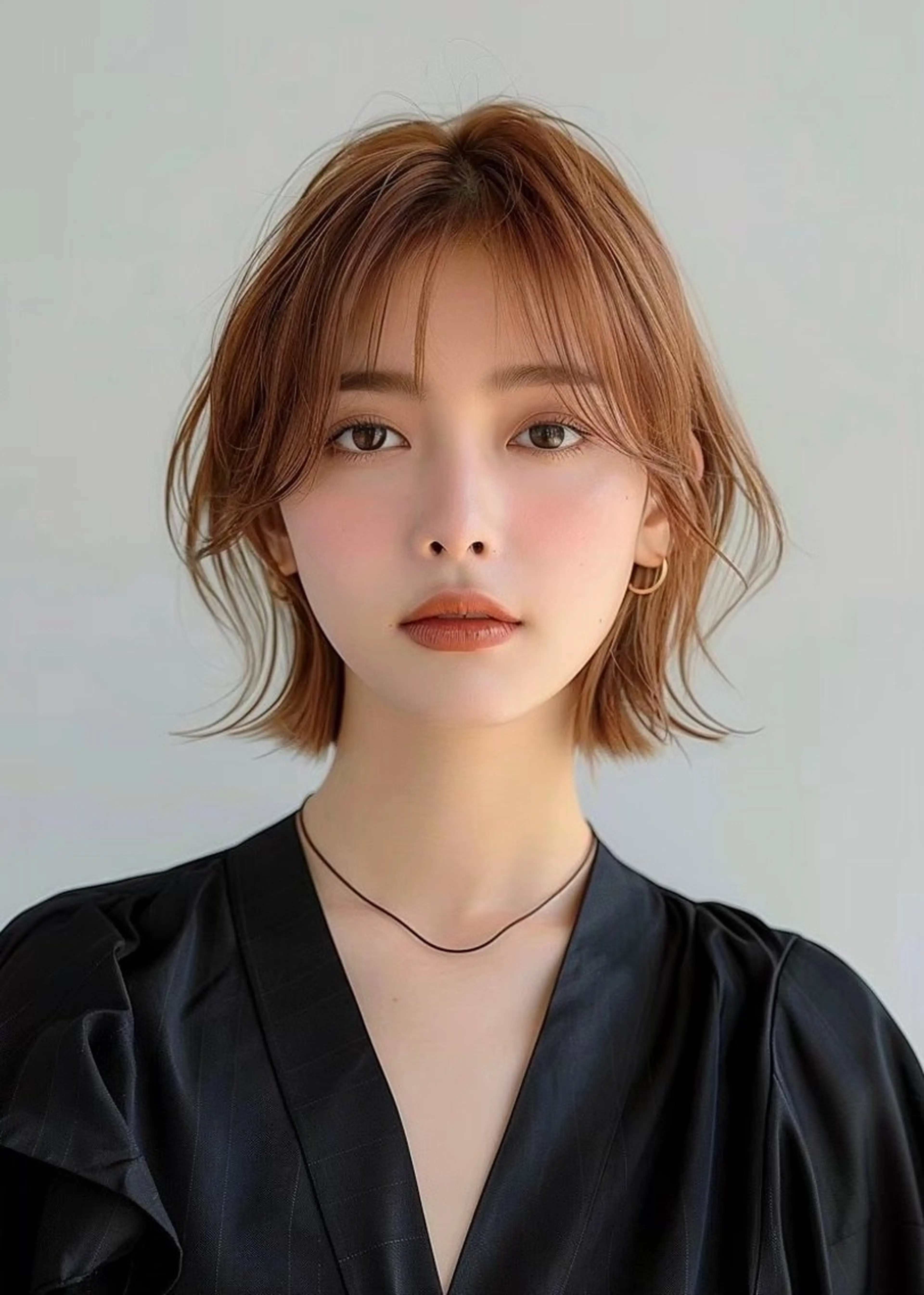 ミディアム カット ヘアカラー トリートメント 韓国風/髪質改善/ ナガヤアキラのヘアスタイル