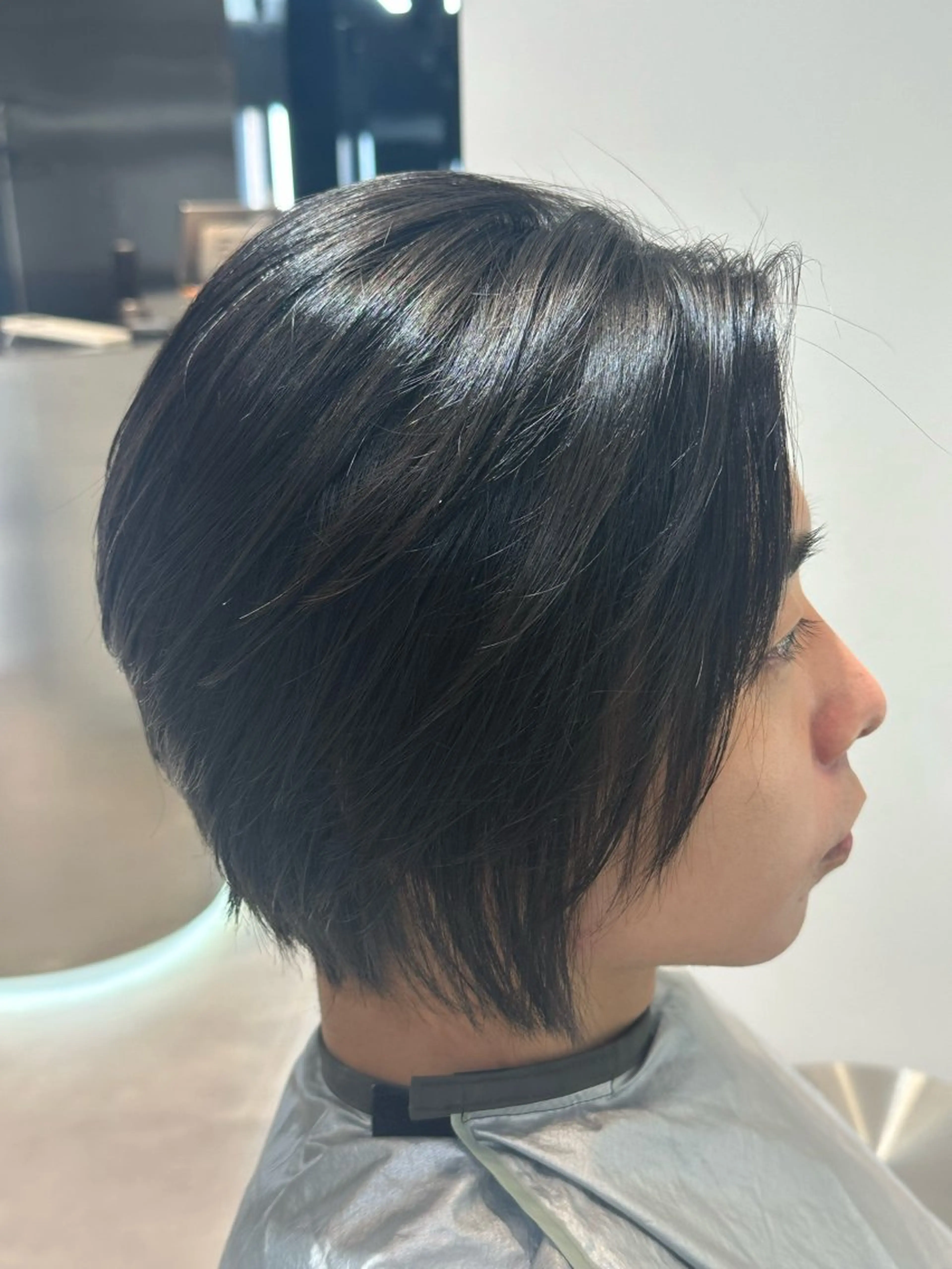 ミディアム メンズ ボブ 縮毛矯正 RETOUCH by fifth GINZA所属・似合わせパーマ🔥 河浪  大智のヘアスタイル