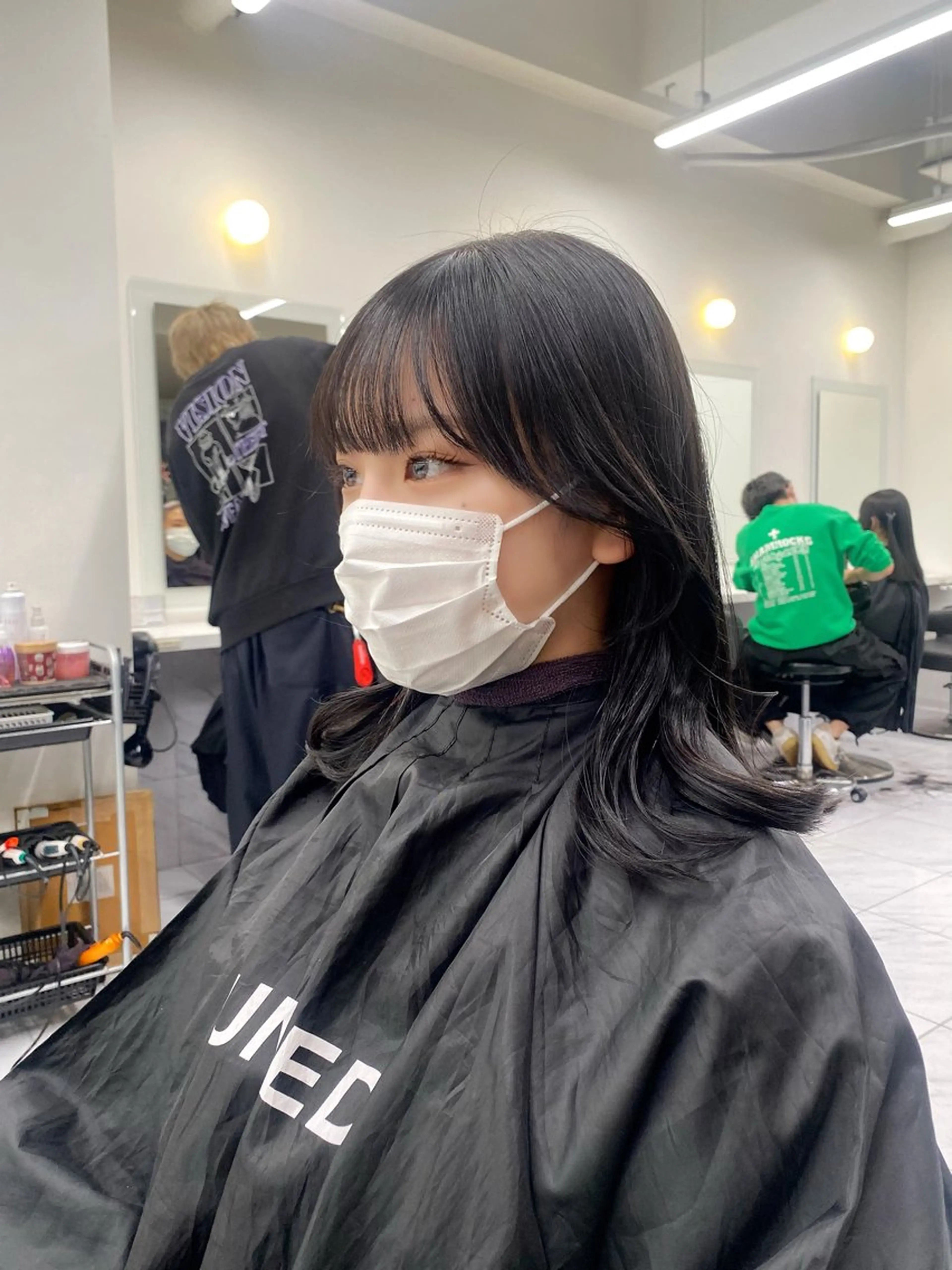 セミロング カラー 韓国/トレンド レイヤー【101】のヘアスタイル