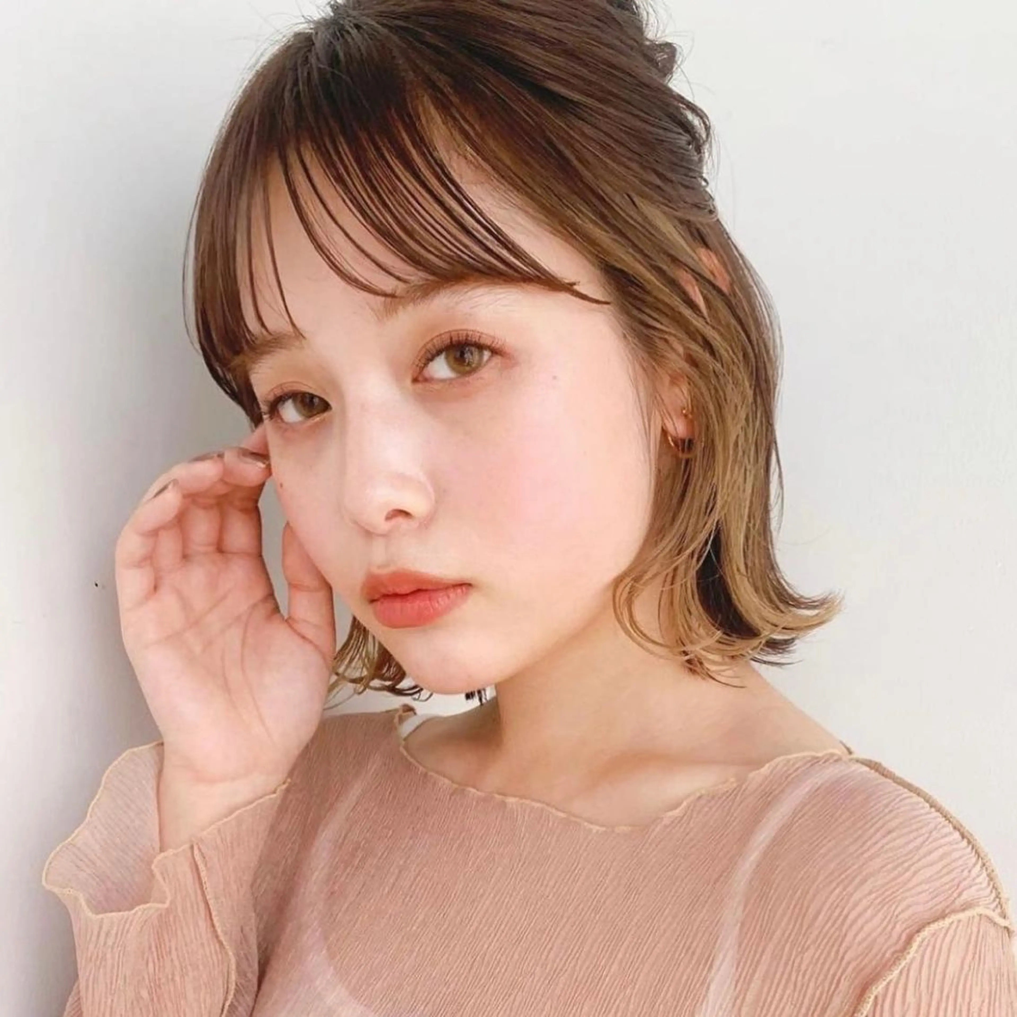 ショート カラー 🌱小顔ヘア/ボブ ミディアム/双葉🌱のヘアスタイル