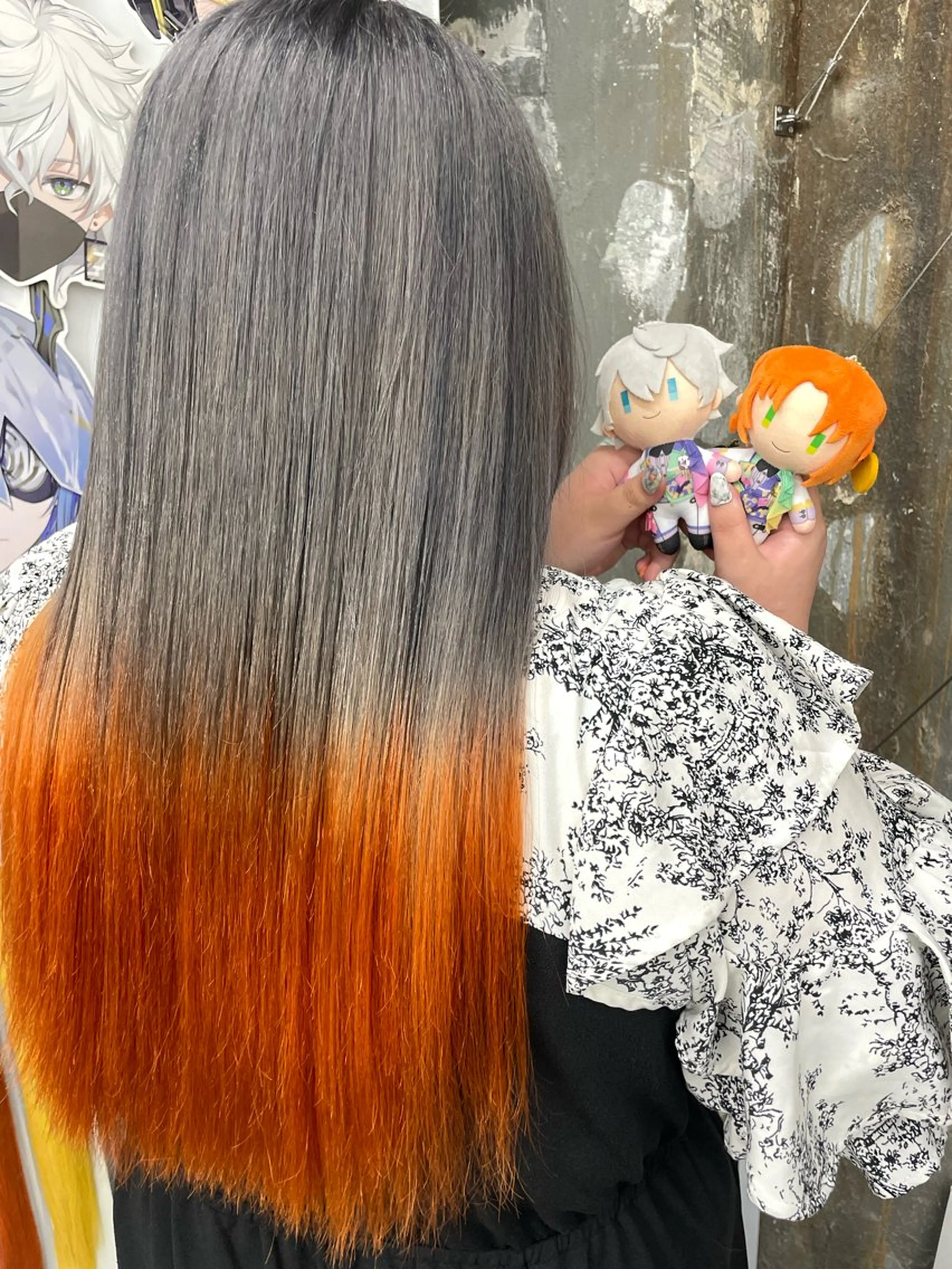 ミディアム カラー グラデーションカラー ヘアカラー トリートメント インナーカラー 推し ブリーチ  髪質改善のヘアスタイル