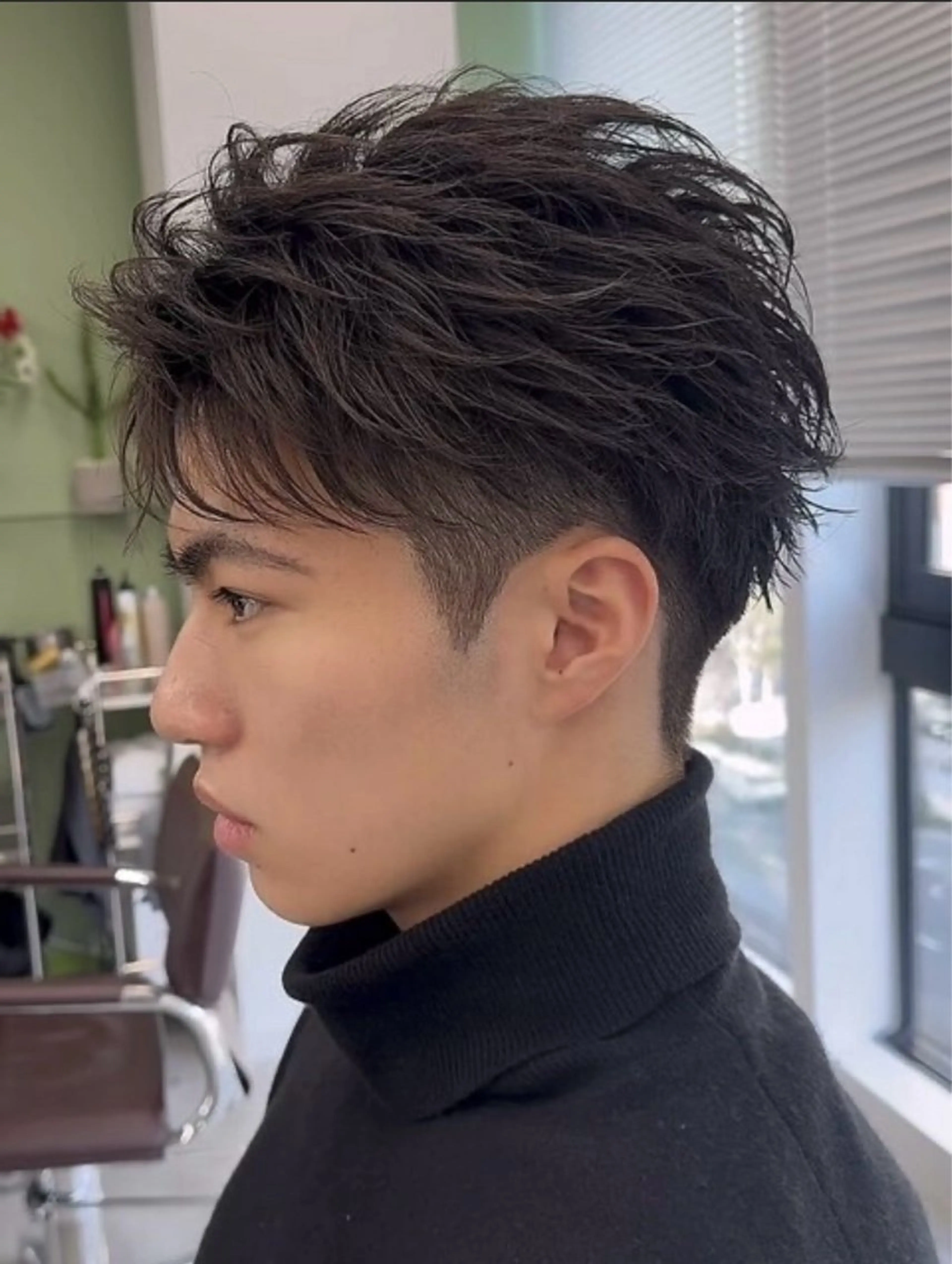 パーマ メンズ フェザーパーマ メンズ韓国風 メンズパーマ ニュアンスパーマ カット パーマ メンズ/シャドウ/ 波巻き/kyogoのヘアスタイル