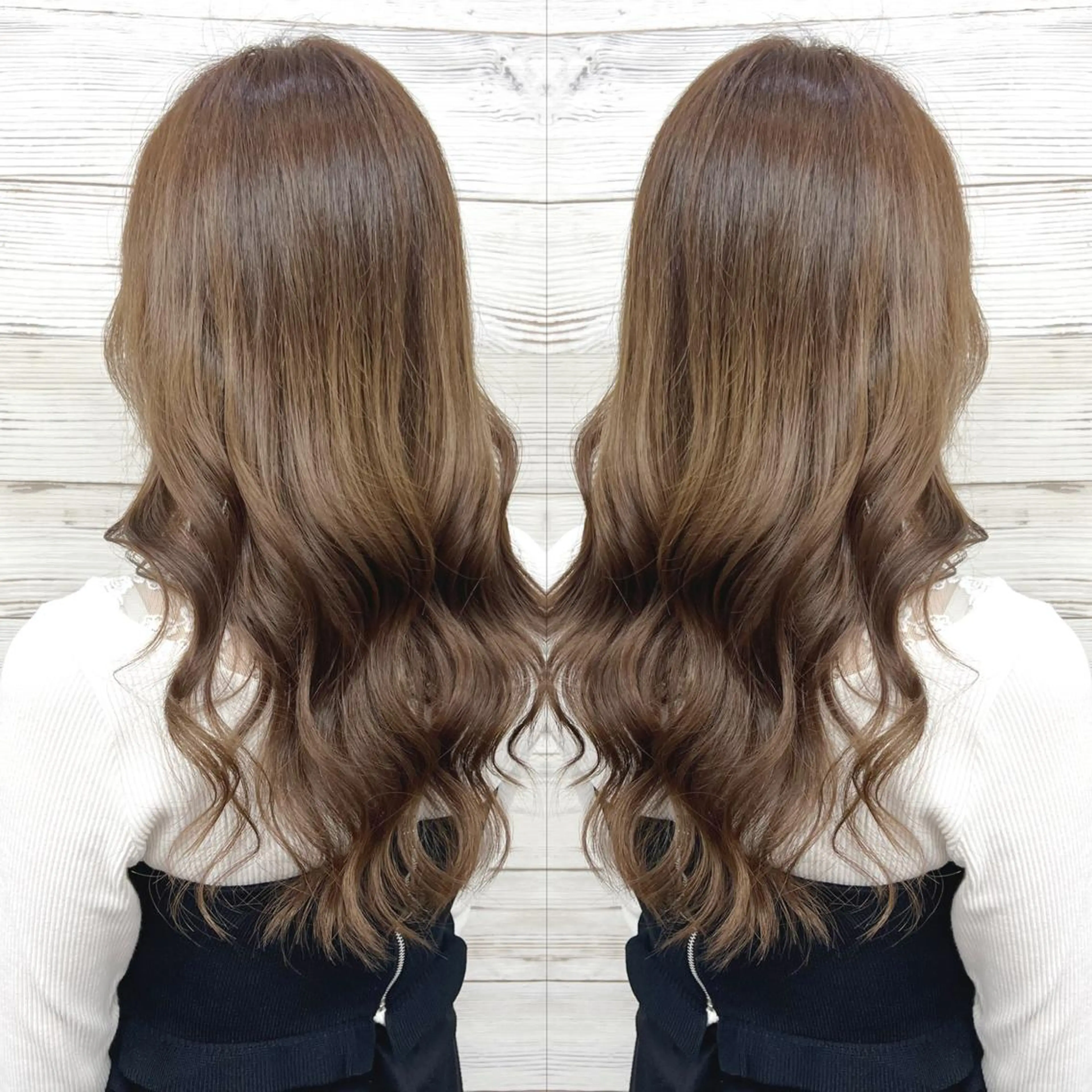 ロング カラー ヘアアレンジ ブリーチ 透明感カラー エドルカラー ブリーチなしカラー カット ヘアカラー トリートメント 枝毛カット＆髪質改善 満足NO.1岡しゃんのヘアスタイル