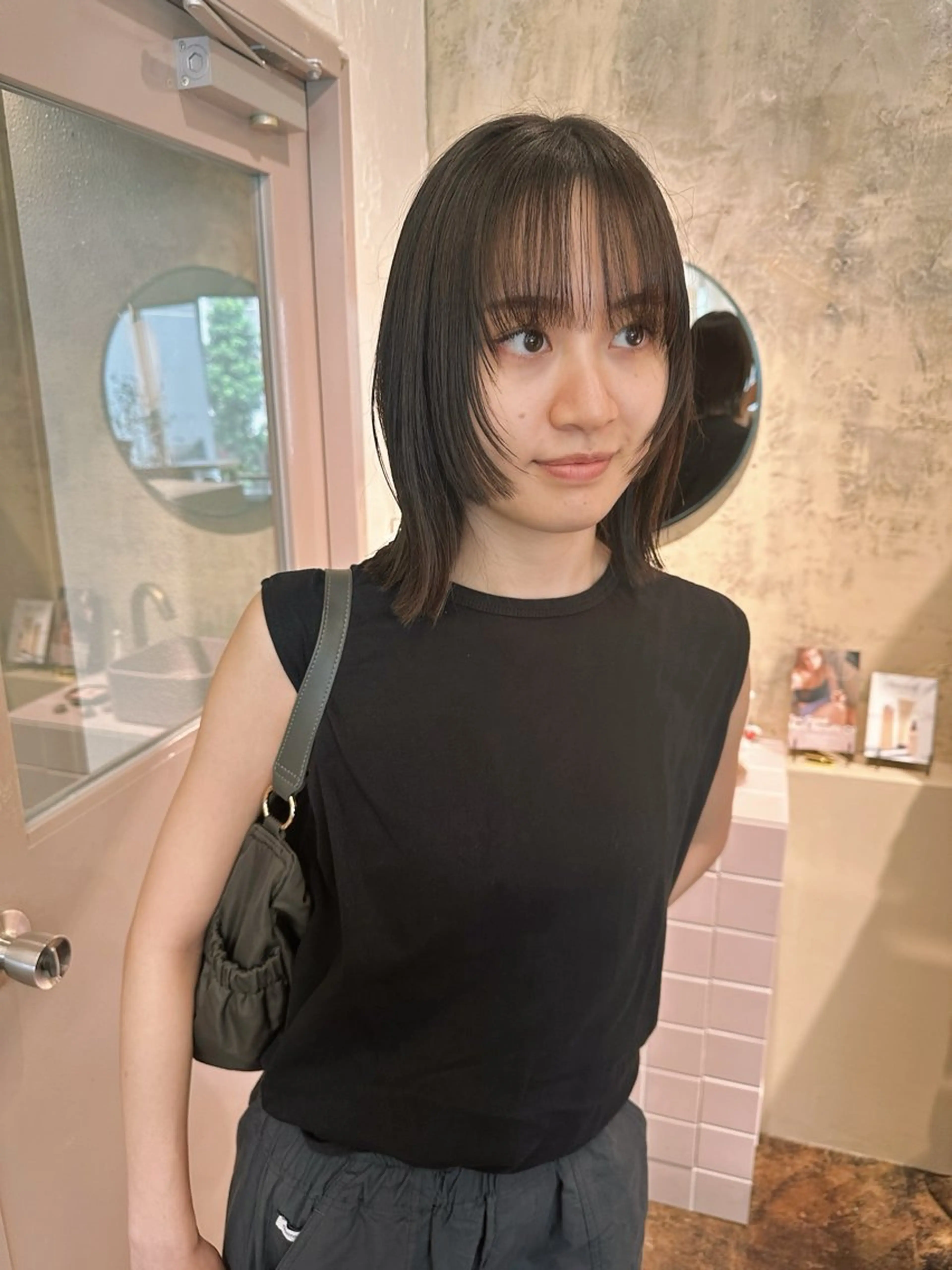 ミディアム カラー yupi🐈‍⬛ レイヤー/パーマのヘアスタイル