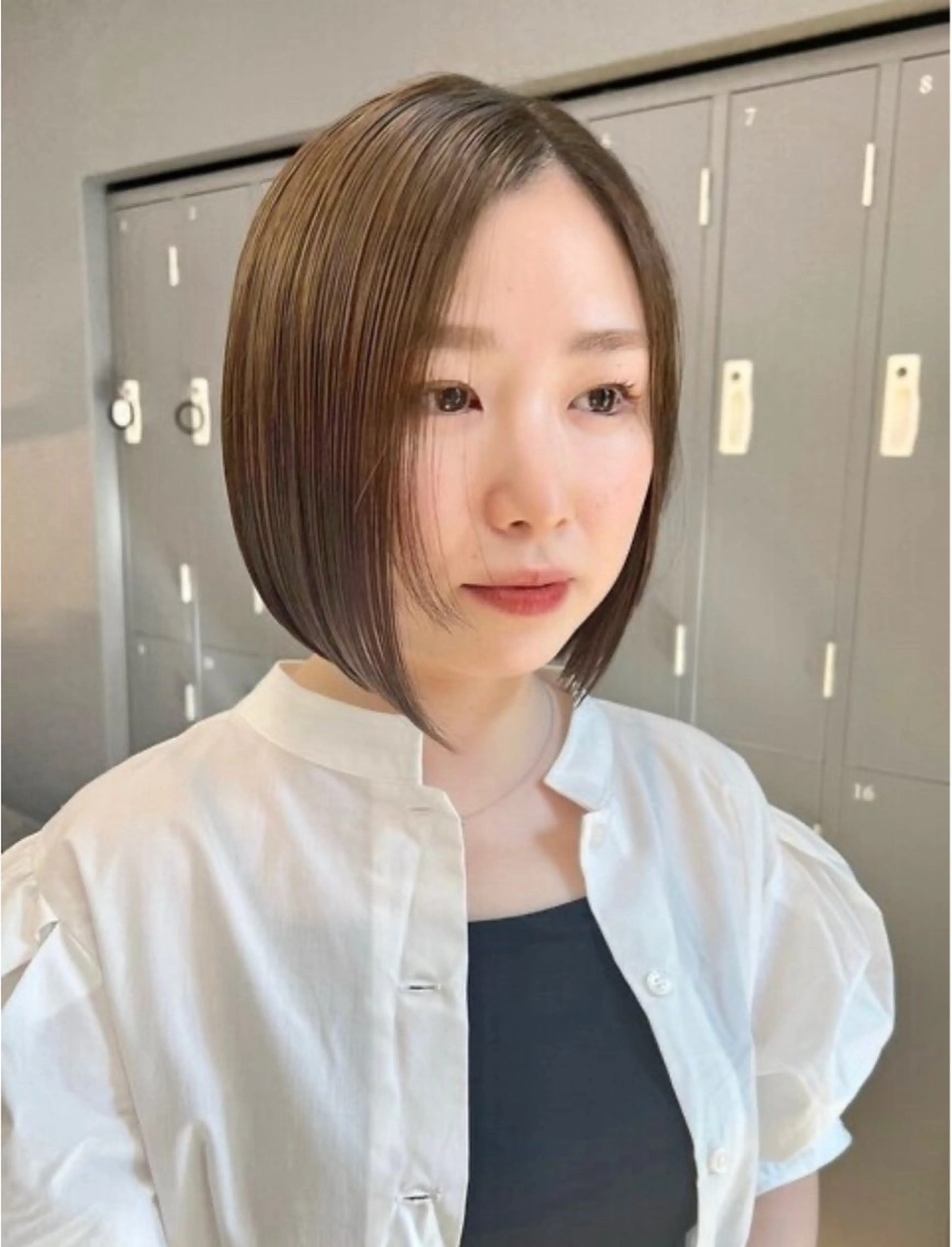 ミディアム 似合わせショート 森岡俊亮のヘアスタイル