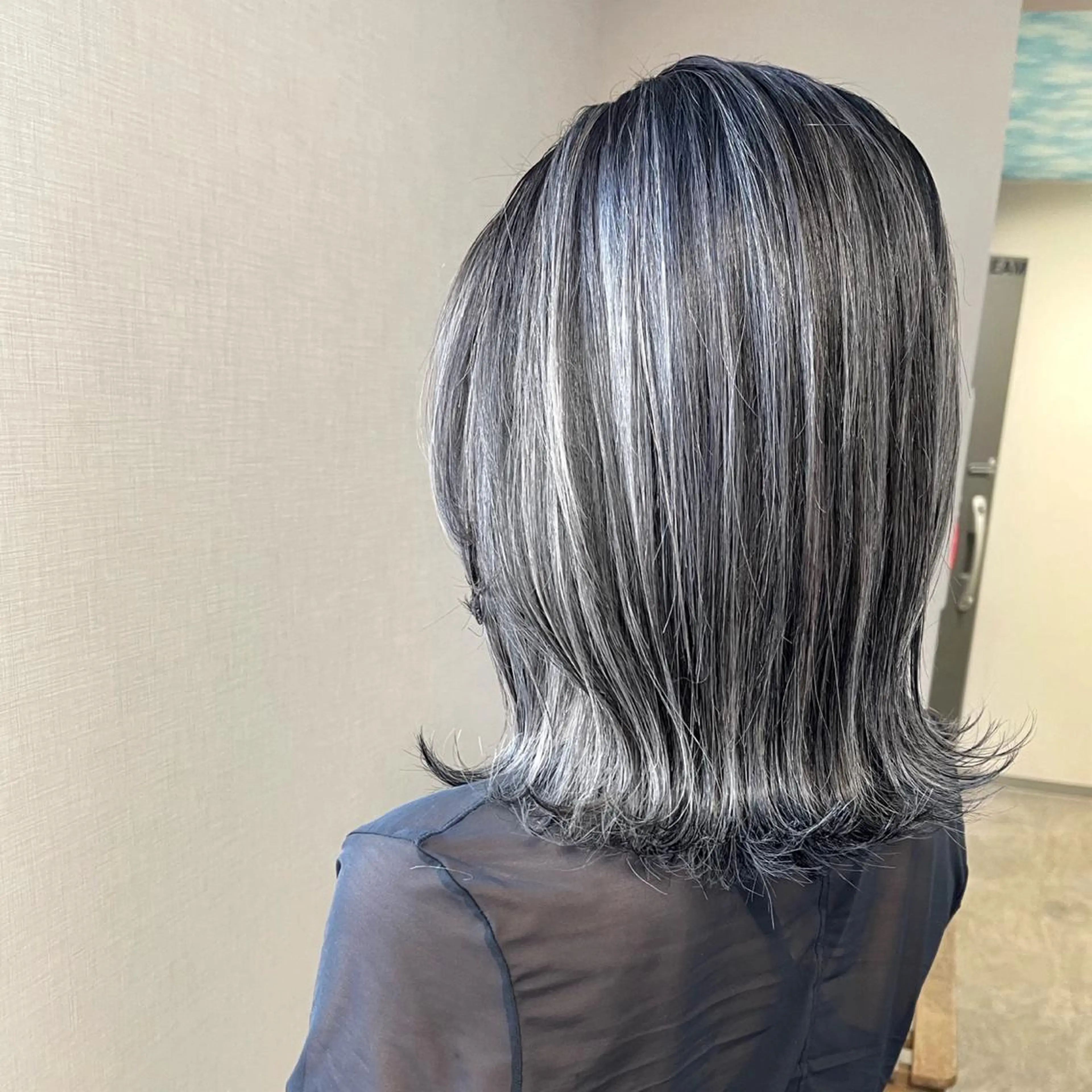 ミディアム カラー オレンジ ヘアカラー 松井那津子 /ハイライトブリーチのヘアスタイル