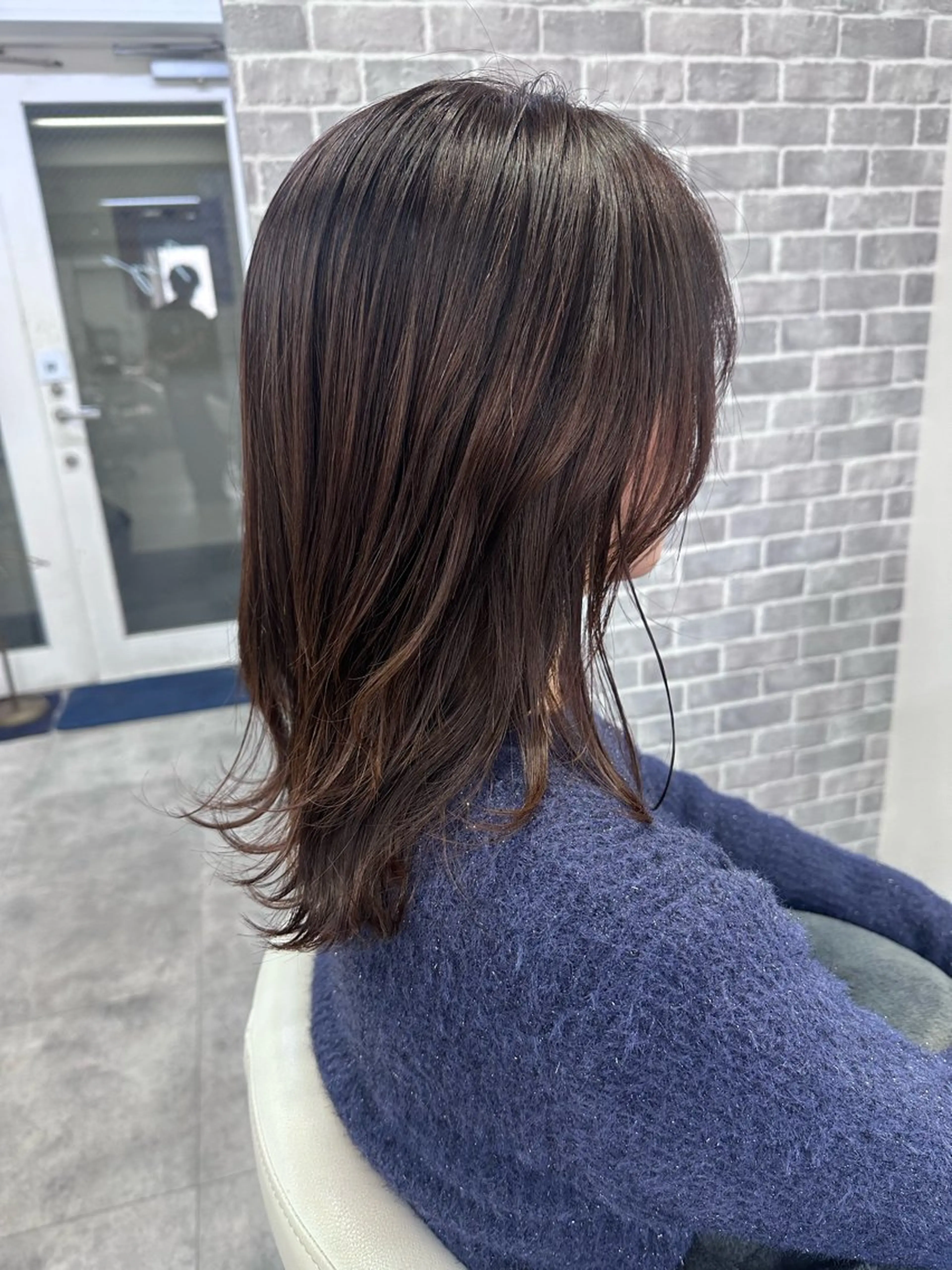 セミロング カット ヘアカラー トリートメント Noyヨシモト ヒロトのヘアスタイル