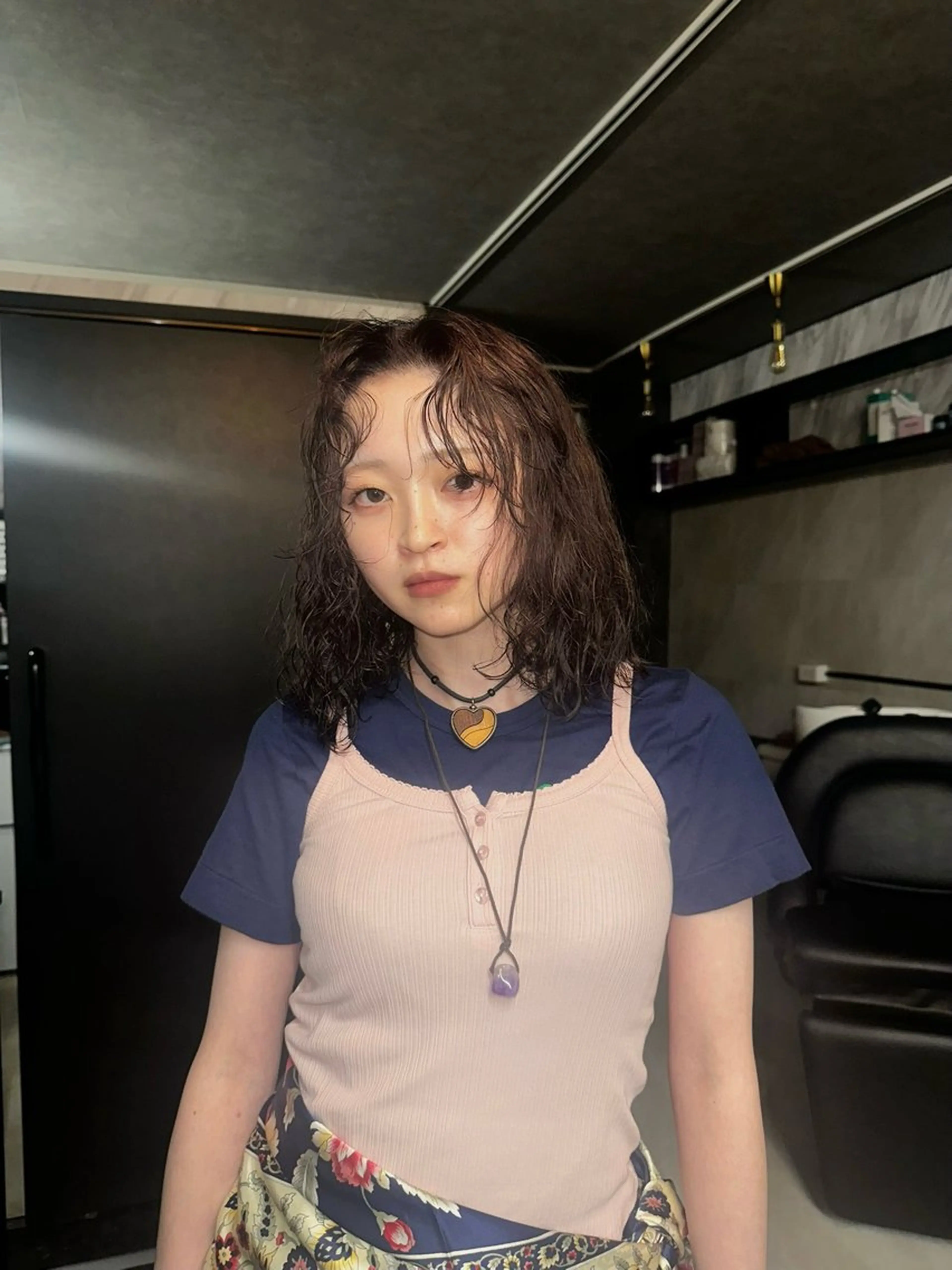 ミディアム カラー ブラウンカラー ピンクカラー ピンクブラウン ainya/心斎橋 /ハイトーン/カラーのヘアスタイル