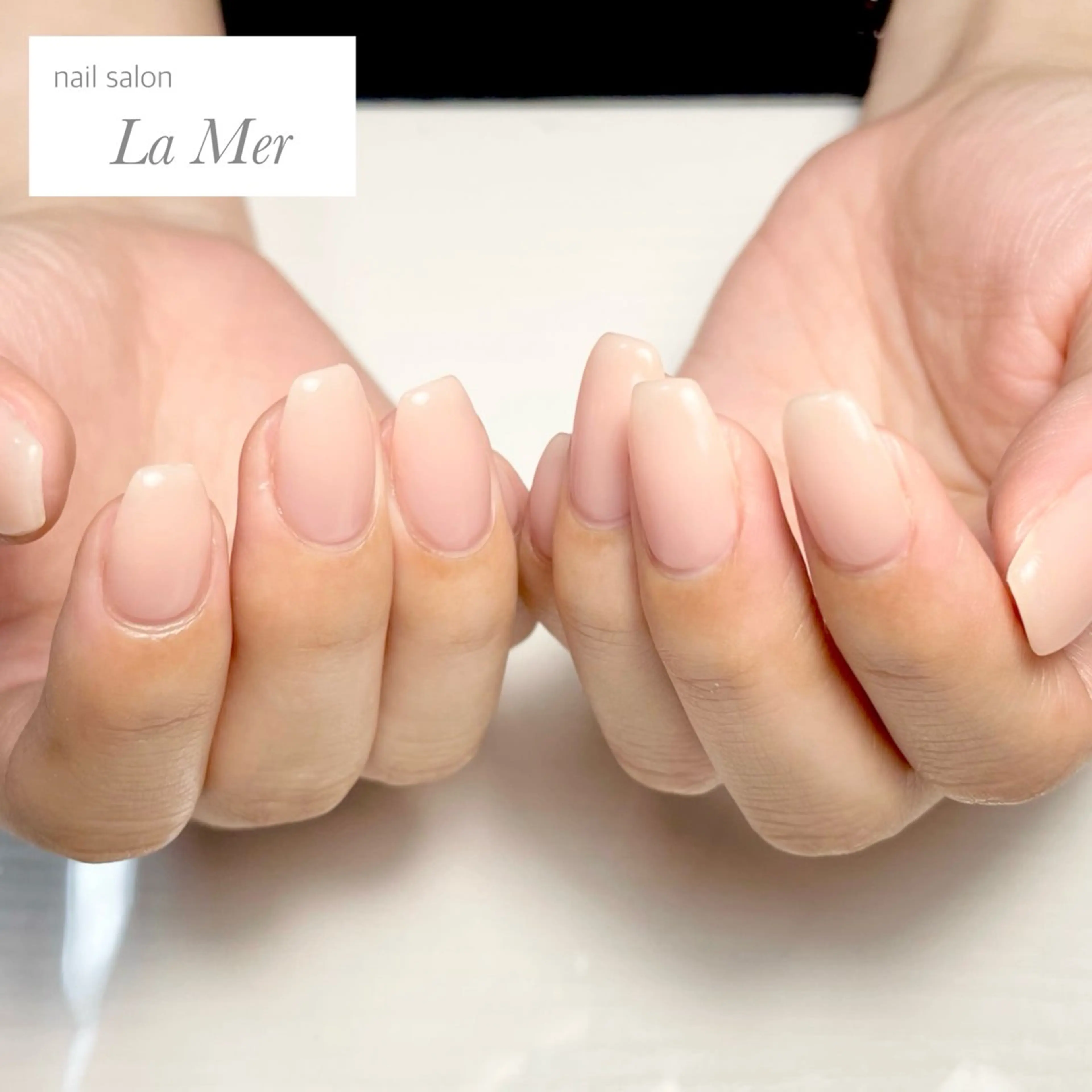 ネイル ジェルネイル オフィスネイル ワンカラーネイル ピンク ピンクベージュ nailsalon La Merのネイルデザイン