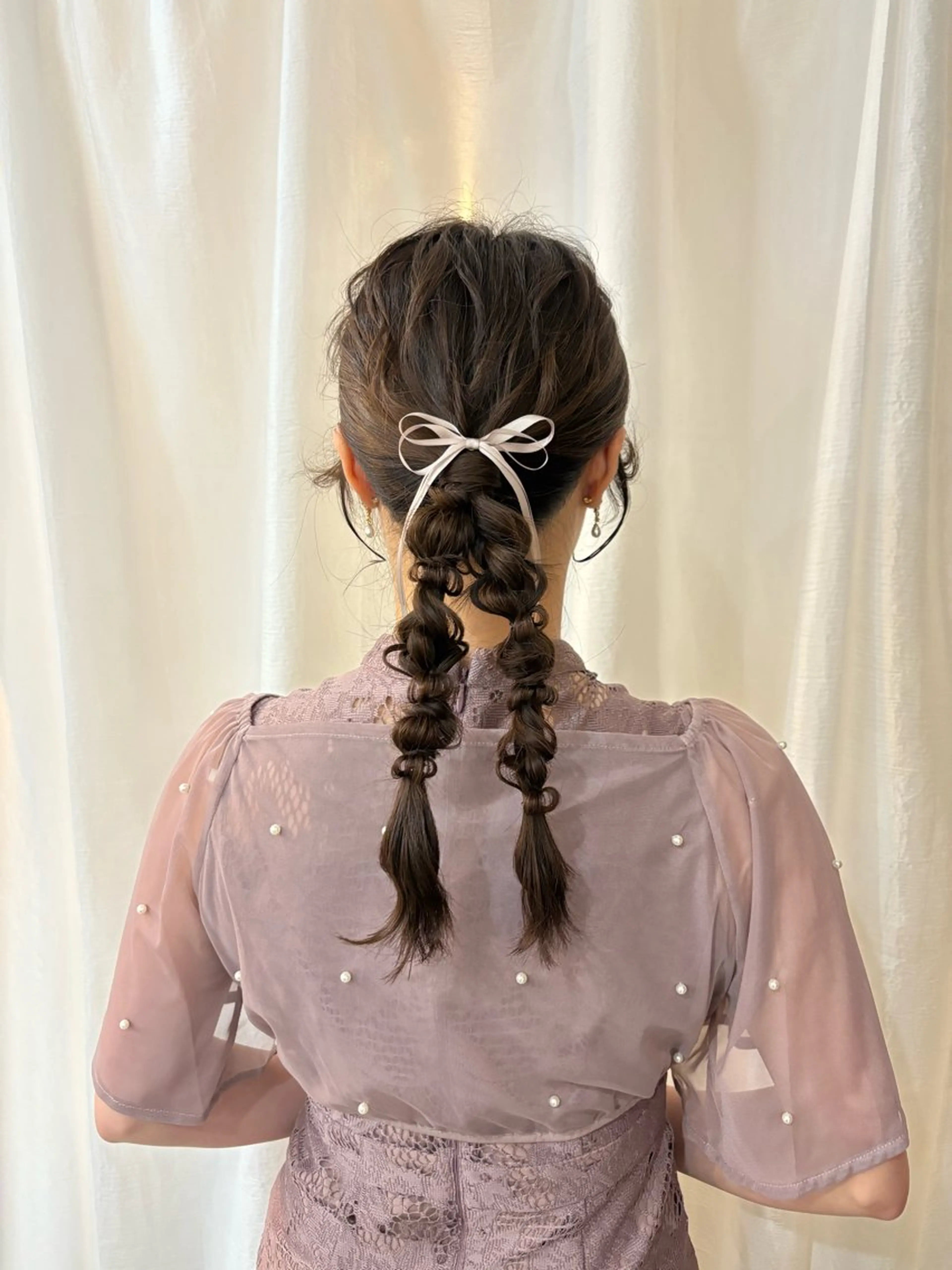 ヘアアレンジ 顔周りカット ピンク カラー🩰りりのヘアスタイル