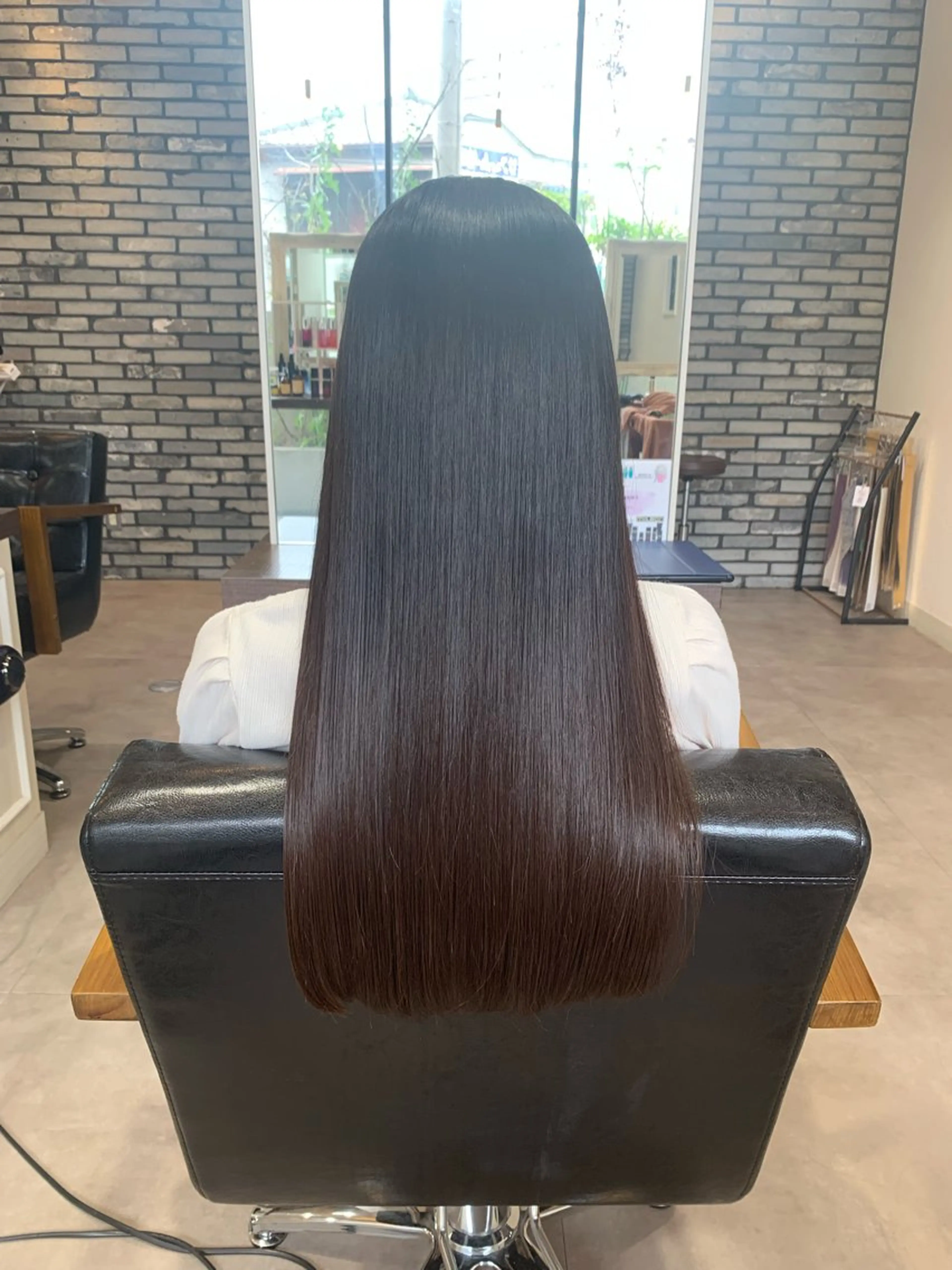 ロング カット 縮毛矯正 トリートメント 地毛風ストレート/ 髪質改善/榎本流行のヘアスタイル