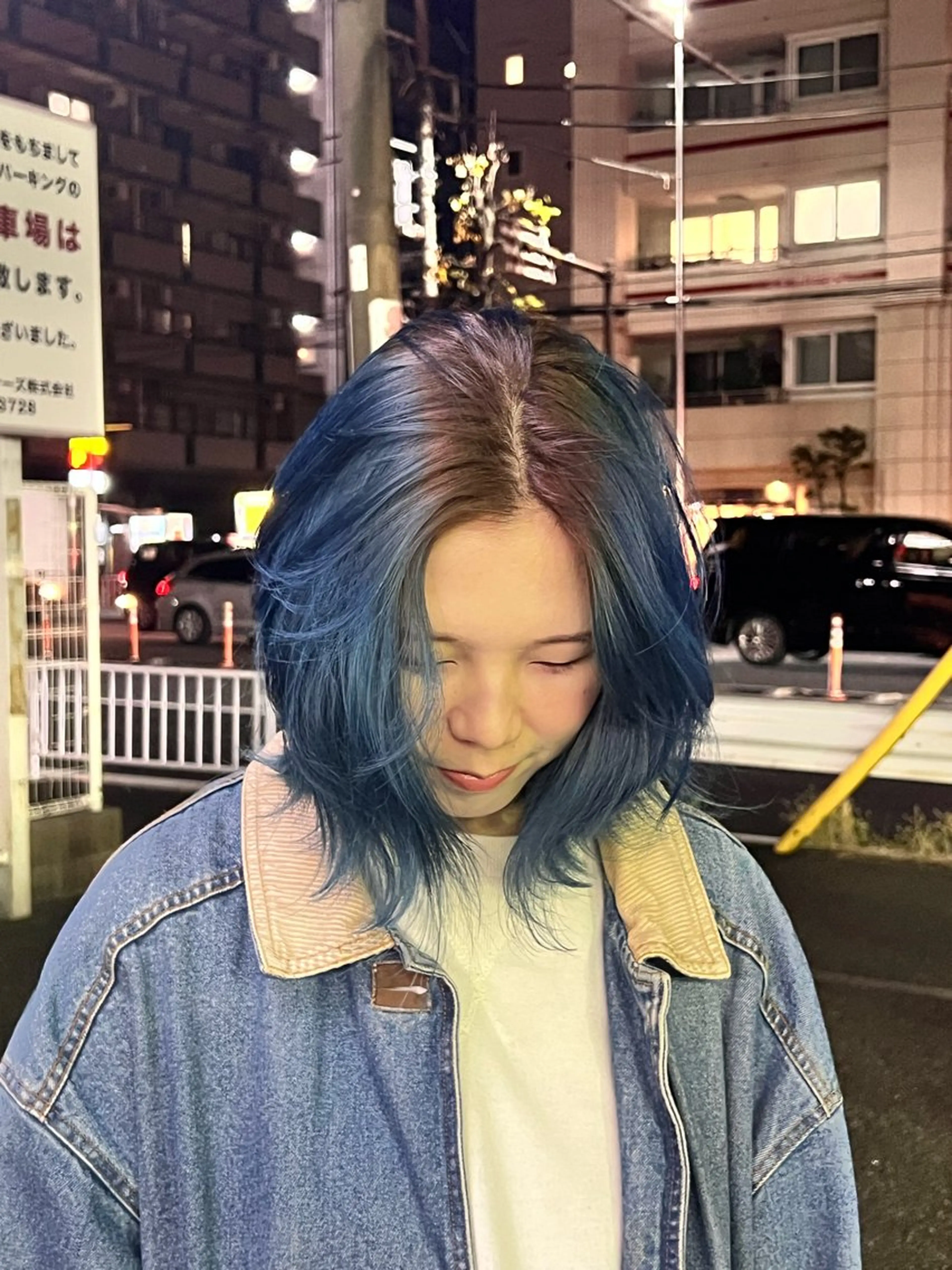 ショート カラー ブルーカラー カット ヘアカラー ムラ修正💎 艶髪ハイトーン💎のヘアスタイル