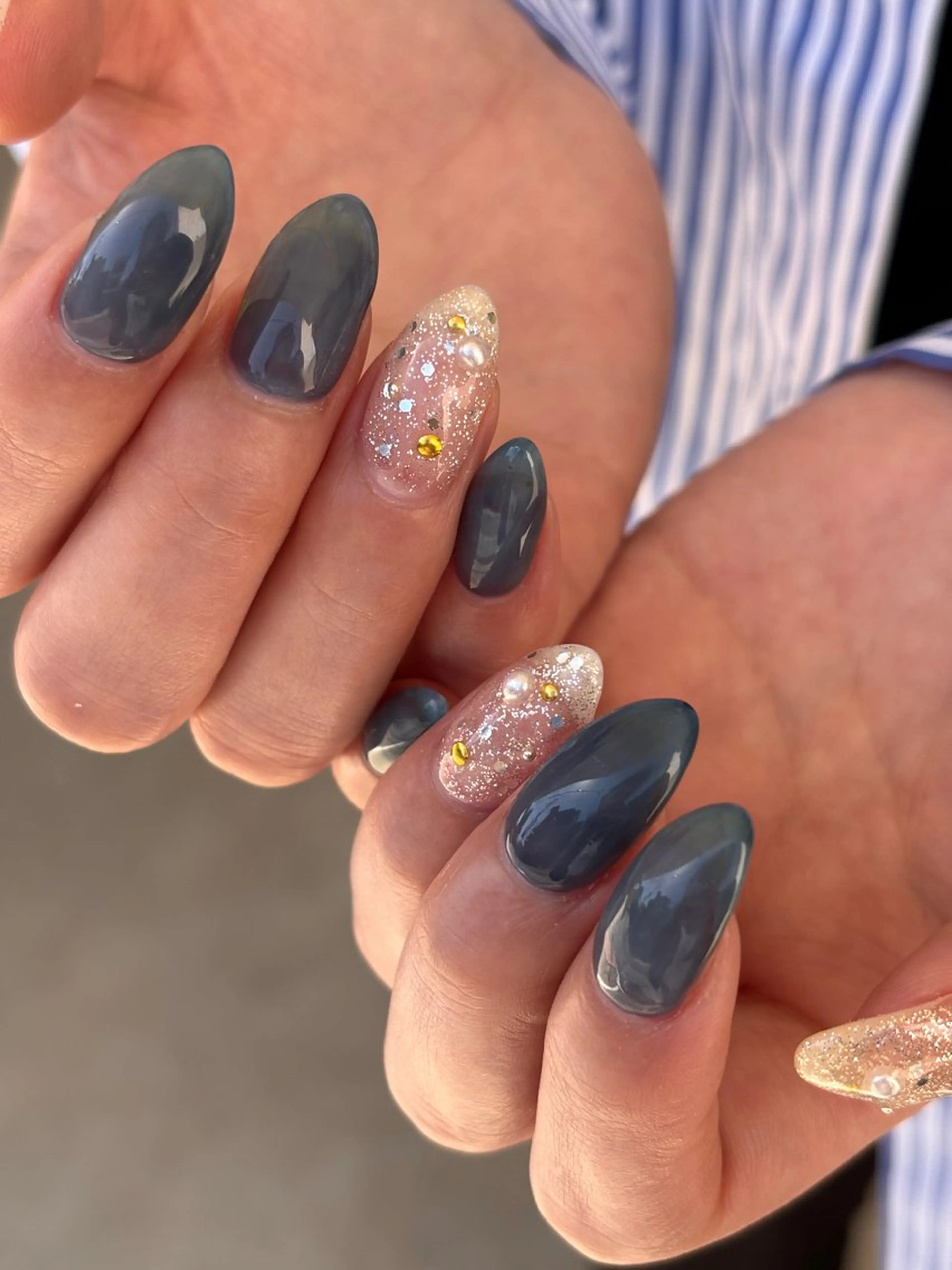 オフ+ダイアモンドトップコートの写真