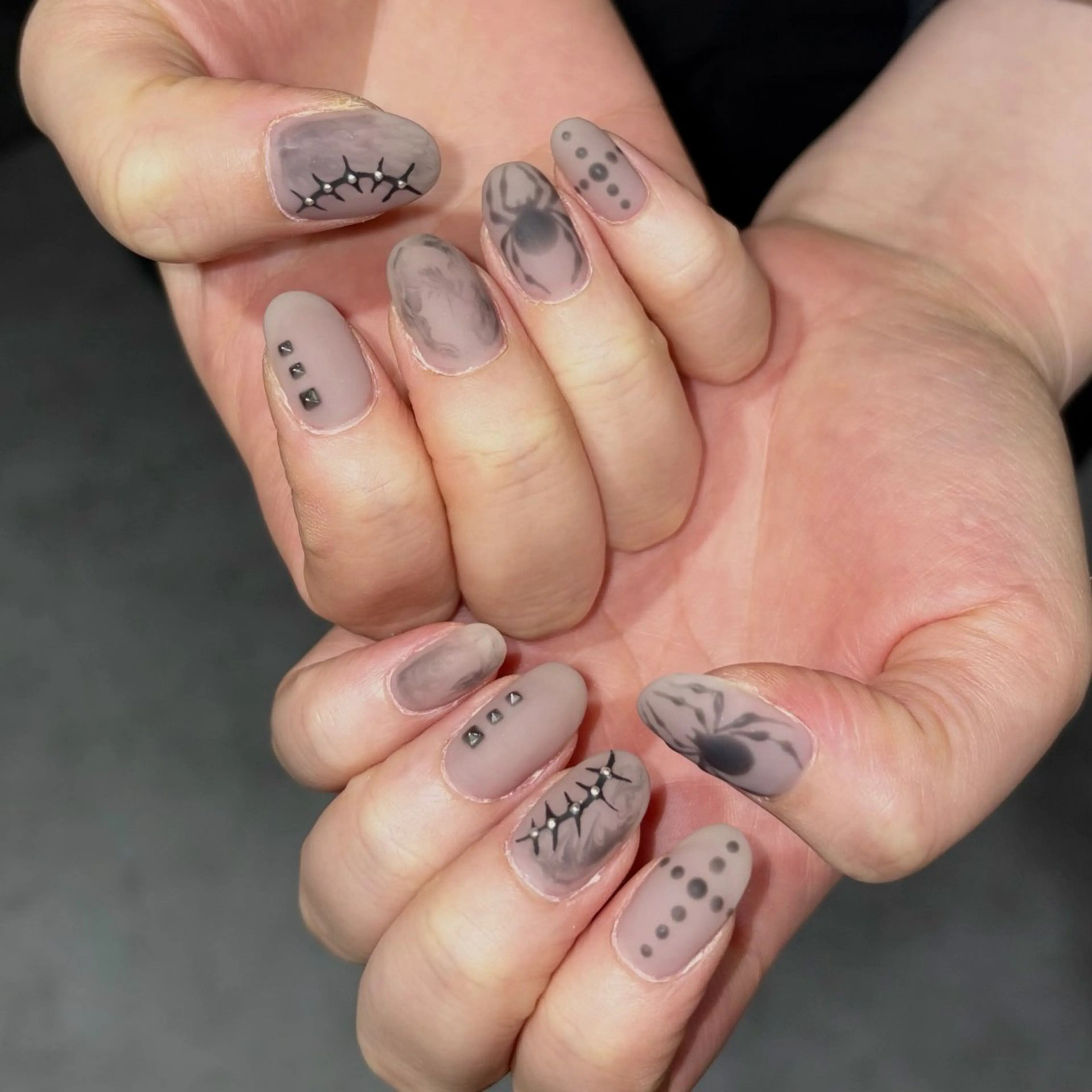 ネイル マットネイル ハンドネイル nailsalon TE-TOのネイルデザイン