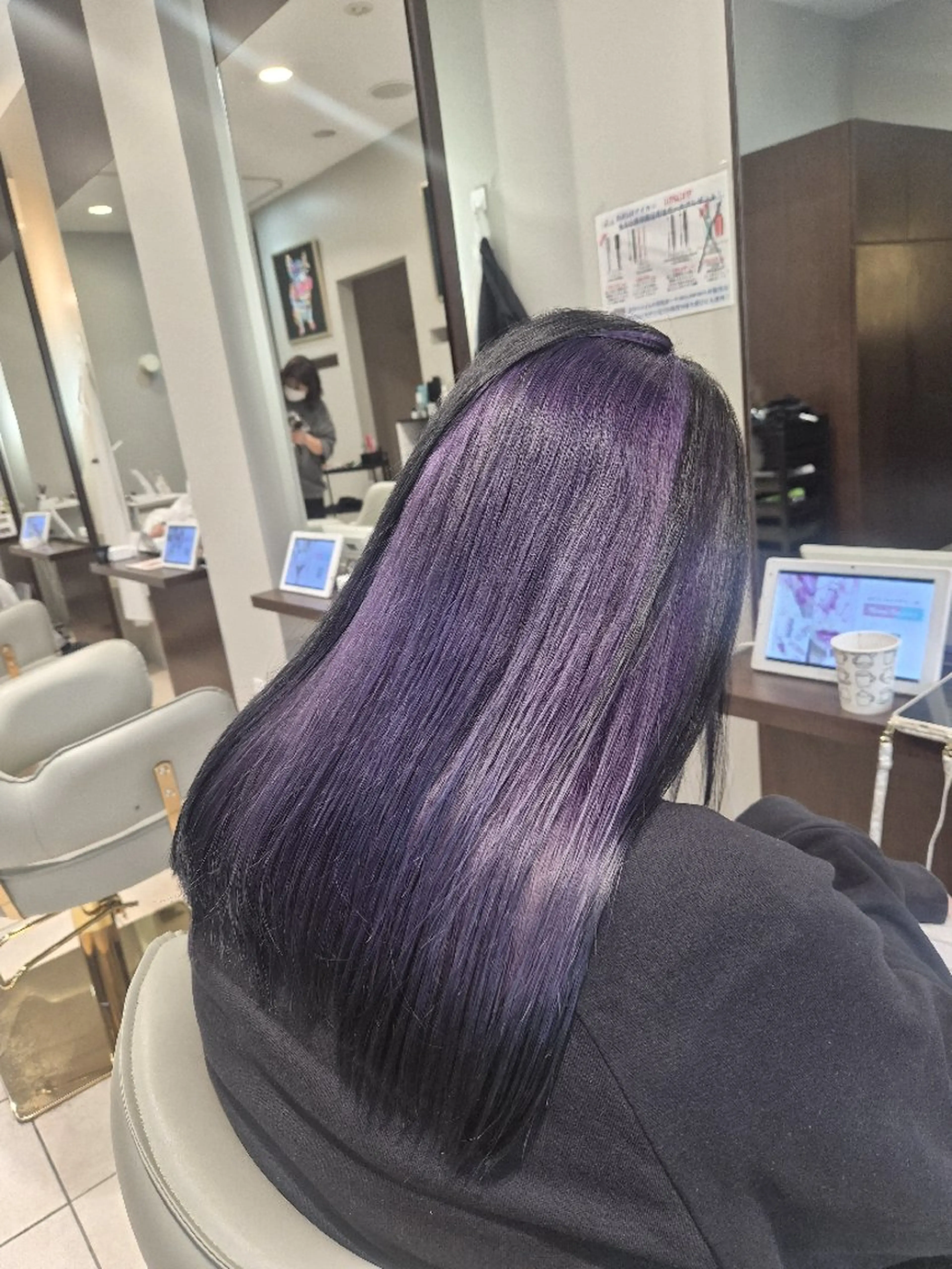 セミロング カラー ヘアカラー Miyavi/カラー ショートボブのヘアスタイル