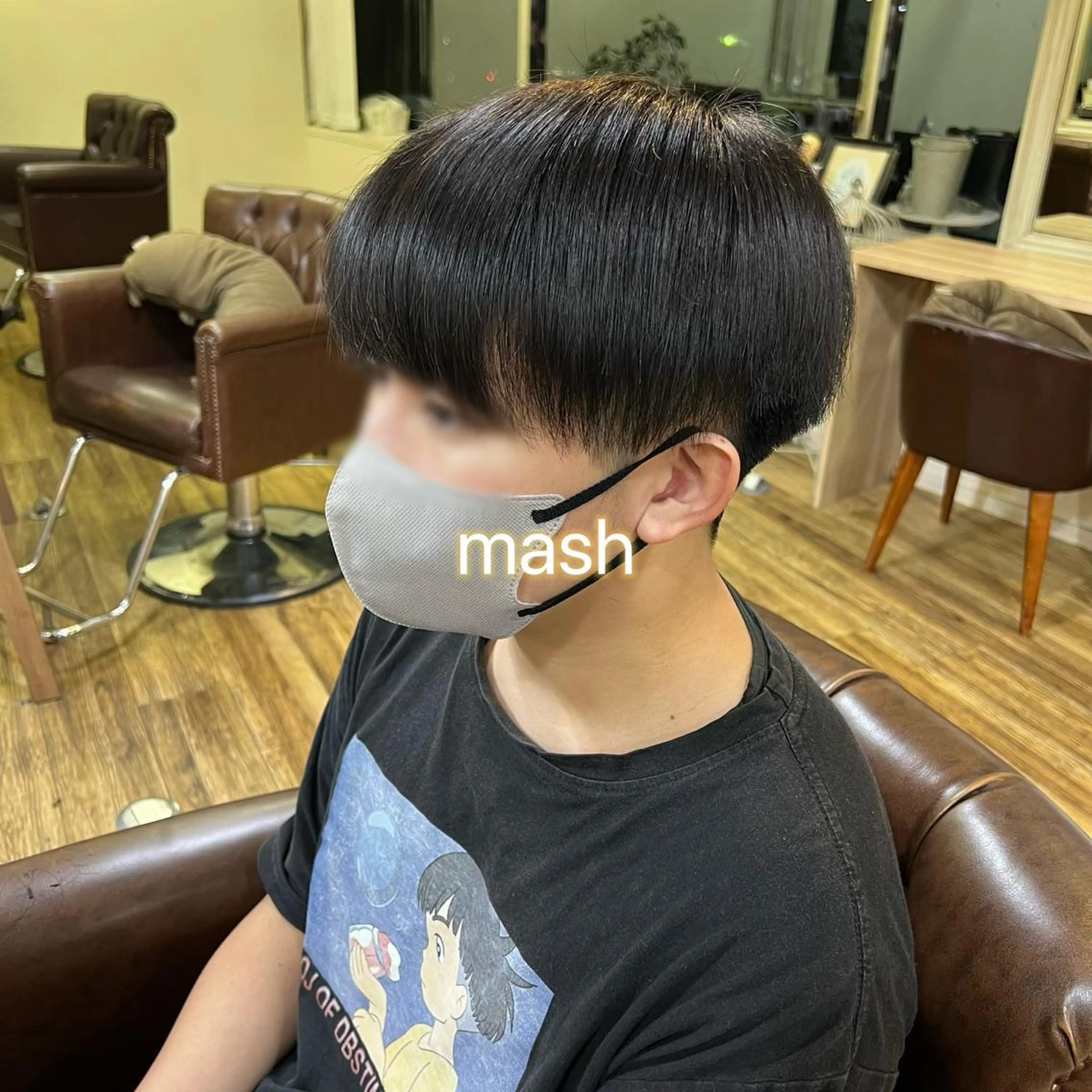 カラー パーマ メンズ マッシュ 染矢 優希のヘアスタイル