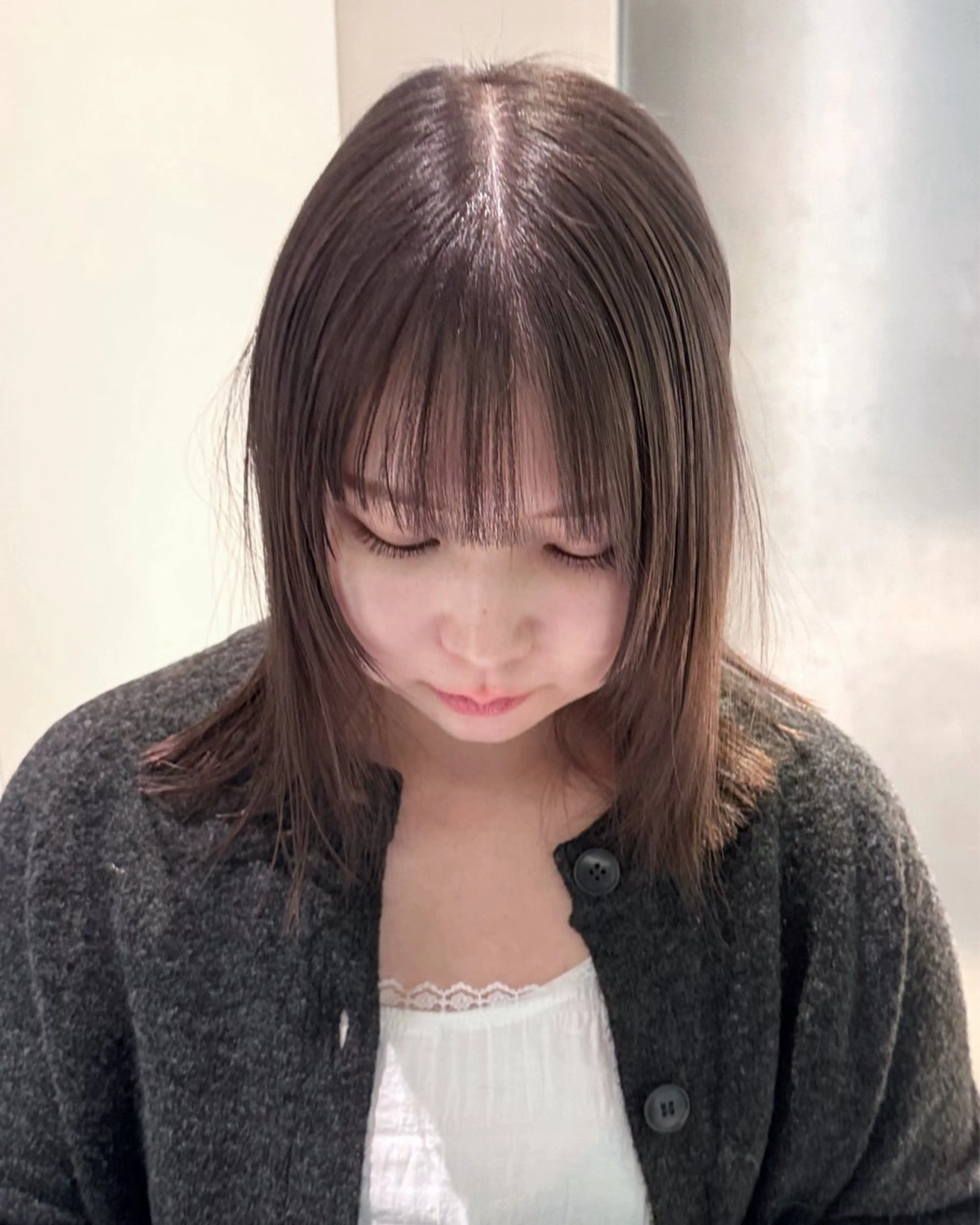 ミディアム カラー ベージュカラー ブリーチ 🫧ブリーチカラー/ ボブ🫧madokaのヘアスタイル