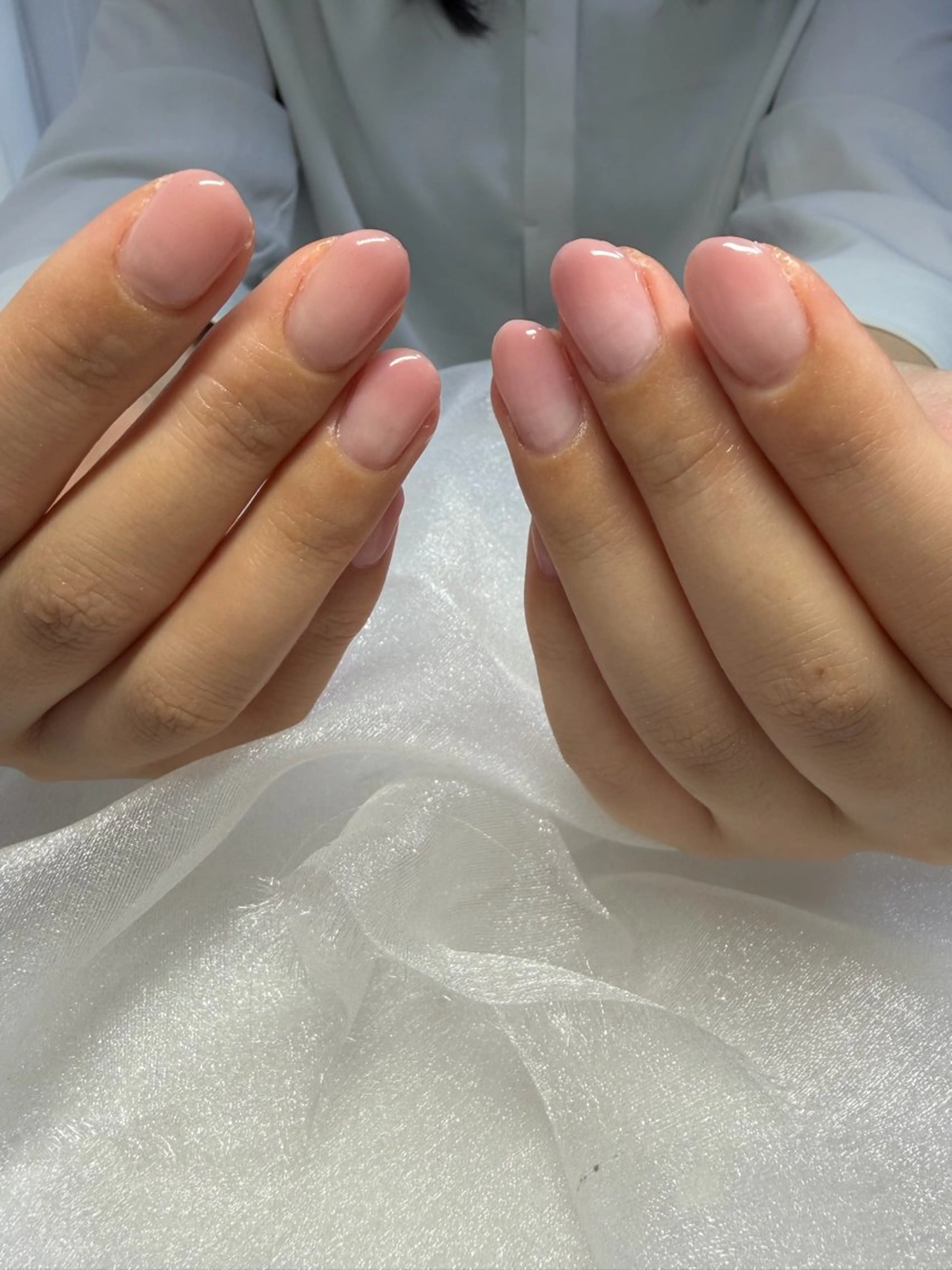 ネイル グラデーション ピンク シンプルネイル ハンドネイル MOMOKA Mネイルbranchのネイルデザイン