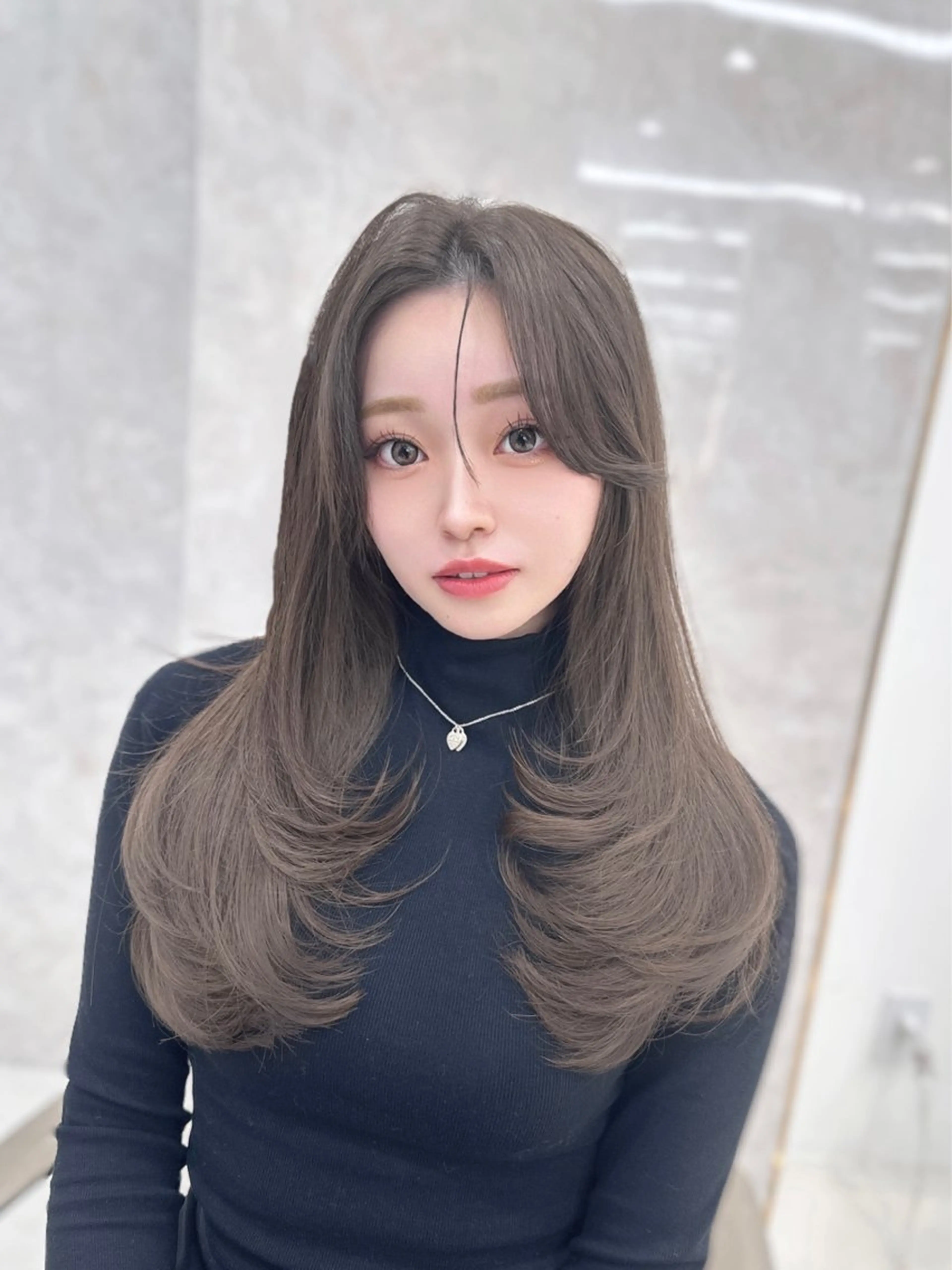 ロング レイヤーカット カット ヘアカラー 似合わせ/レイヤー /顔まわり/池田歩樹のヘアスタイル