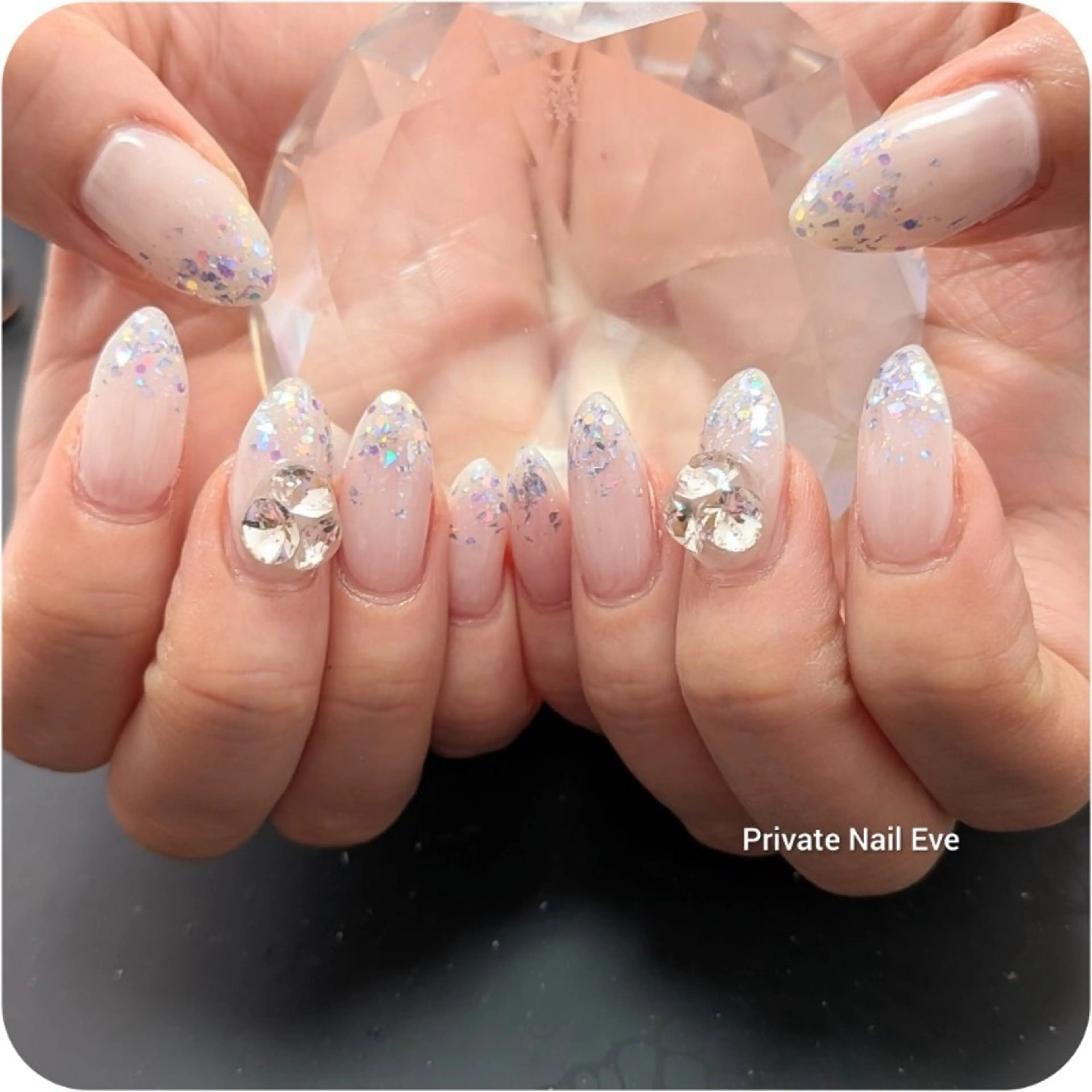 ネイル グラデーション ラメ(グリッター) ラメグラデーション ワンカラーネイル ネイル junkoのネイルデザイン