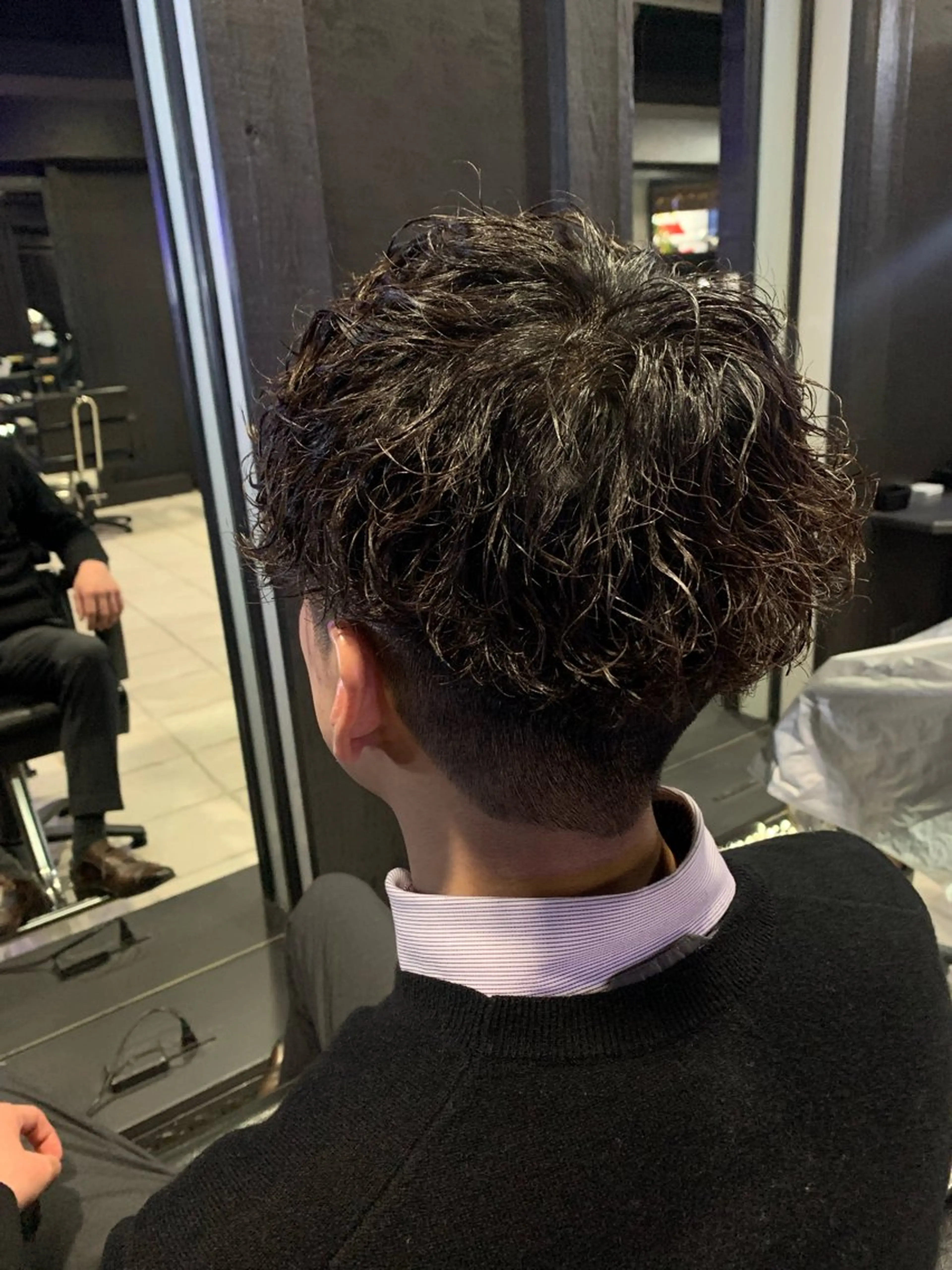 ショート カット パーマ ヘアセット メンズパーマ/難波/ 心斎橋　室園亮佑のヘアスタイル