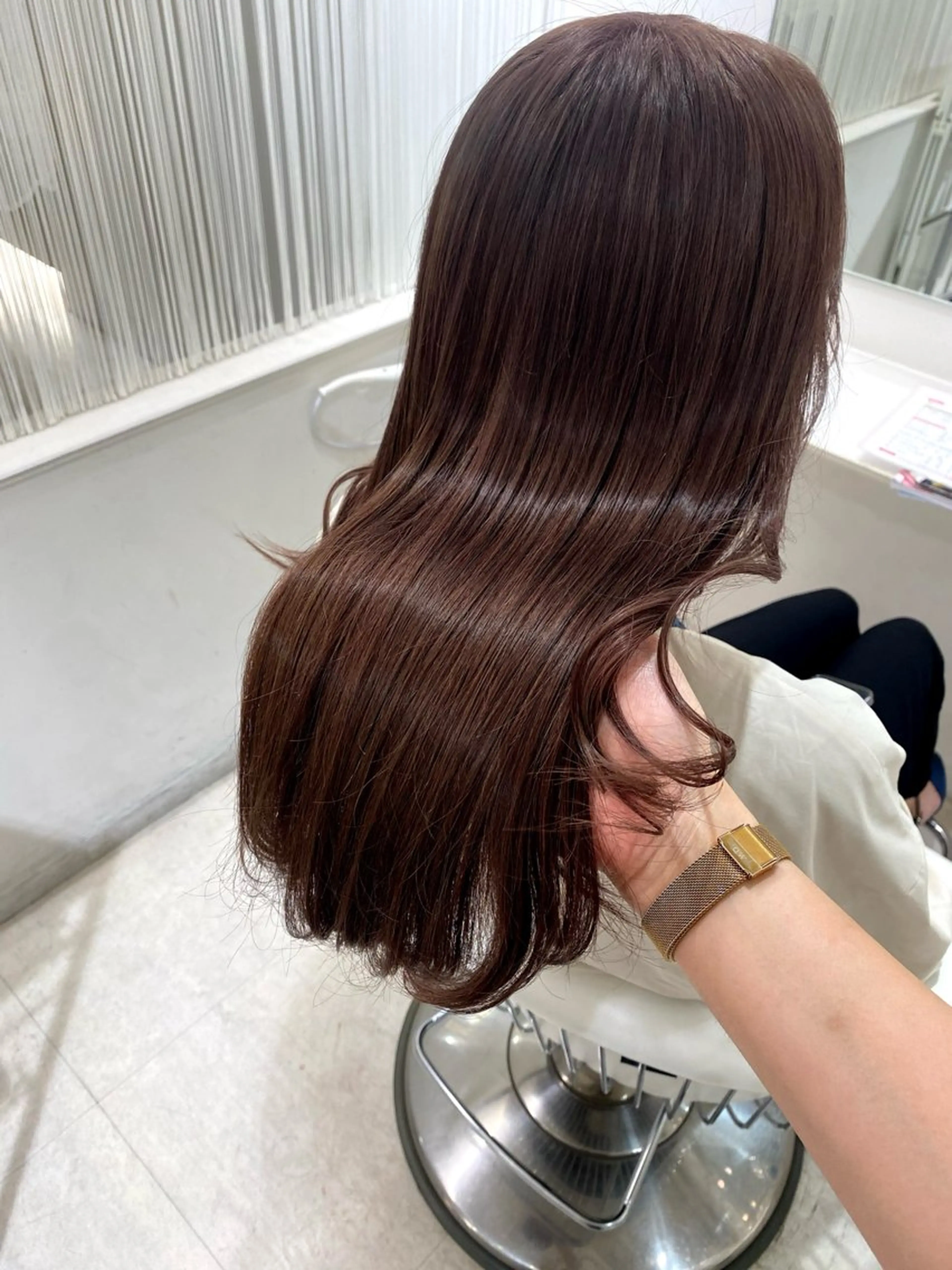 ロング カラー ピンクカラー ParveMix 岡本えりかのヘアスタイル