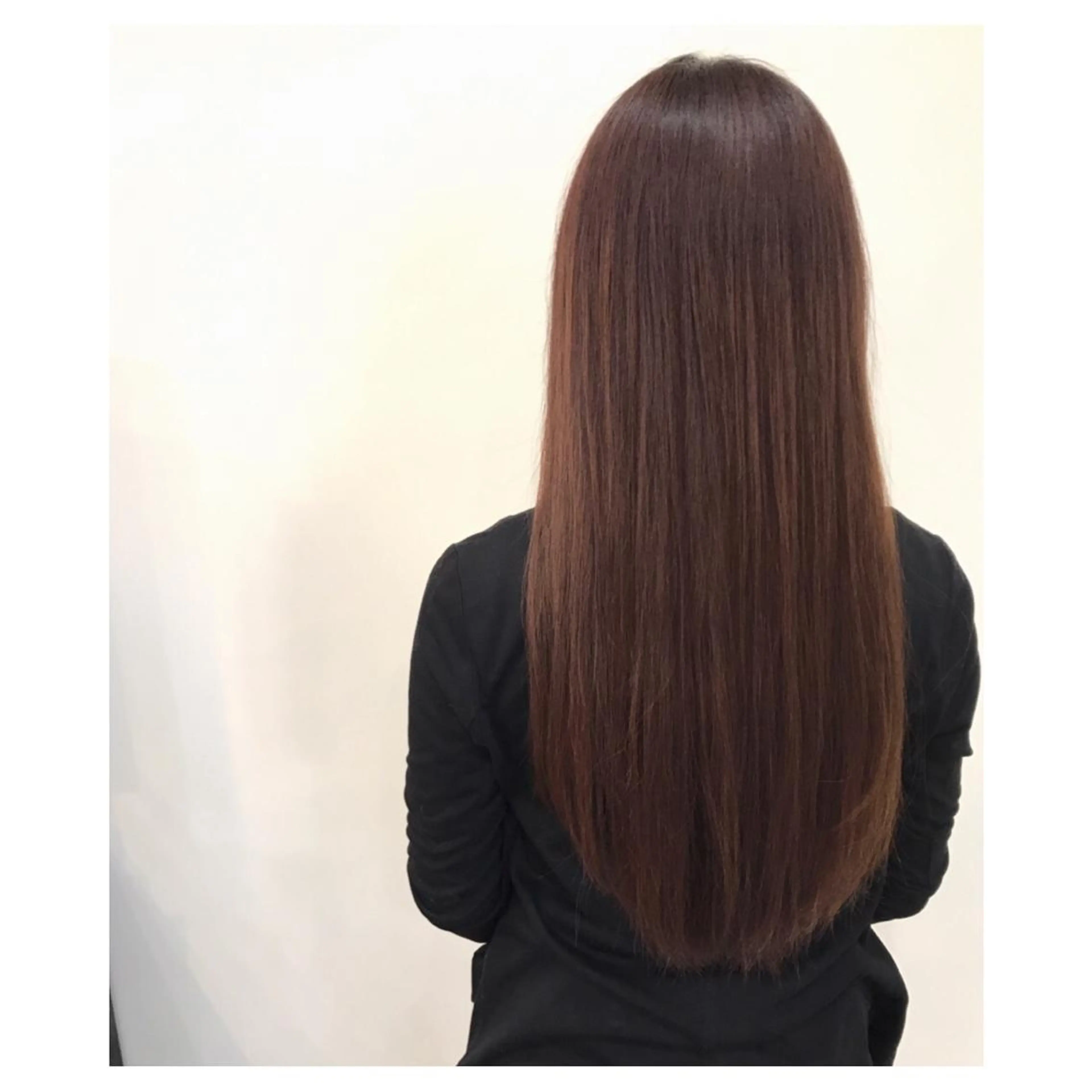 ロング カラー ヘアアレンジ ブラウンカラー ピンクカラー ピンクブラウン 福壽 優奈のヘアスタイル