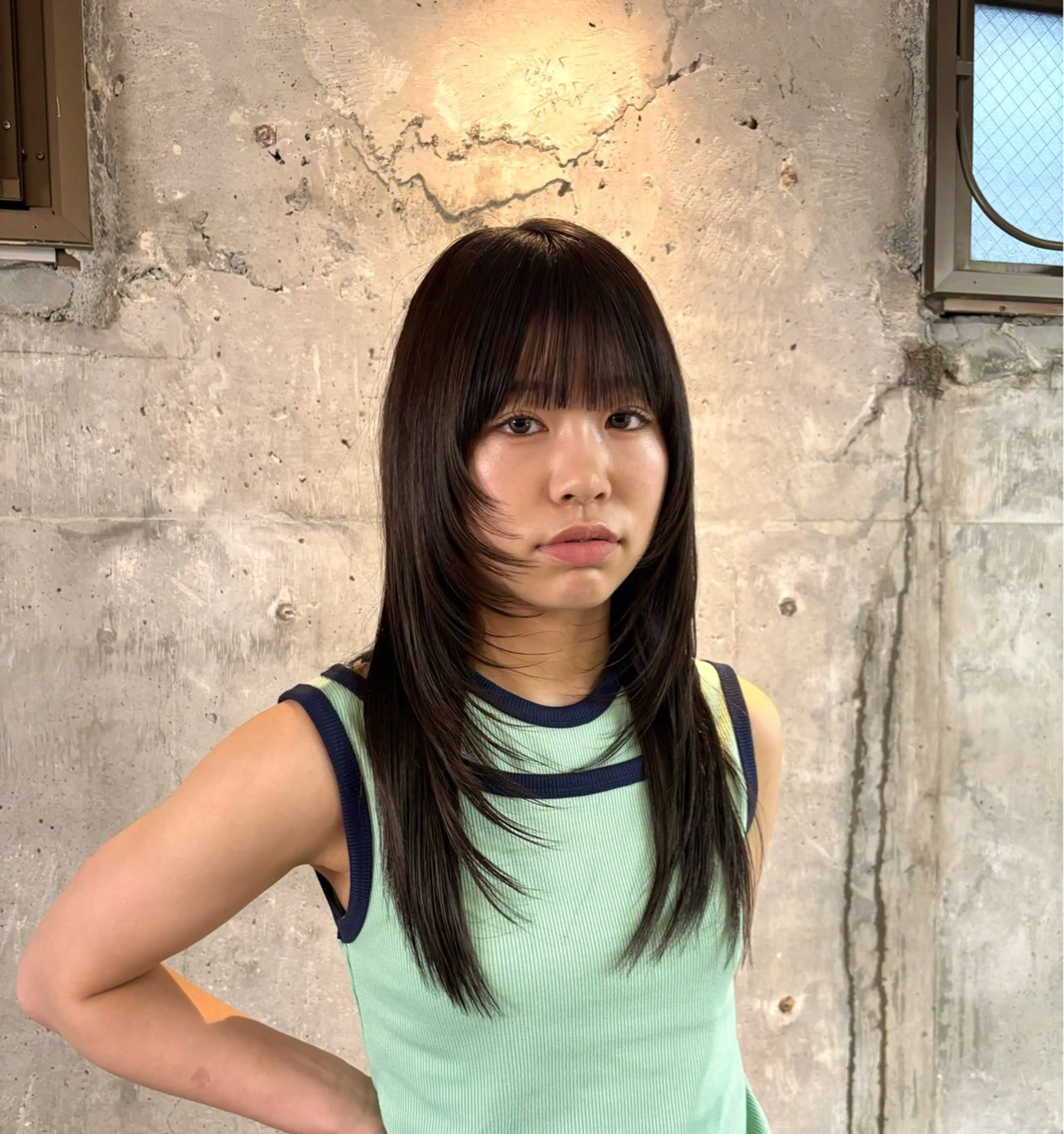 ロング カット ヘアカラー 宮崎 わか菜/透明感カラーのヘアスタイル