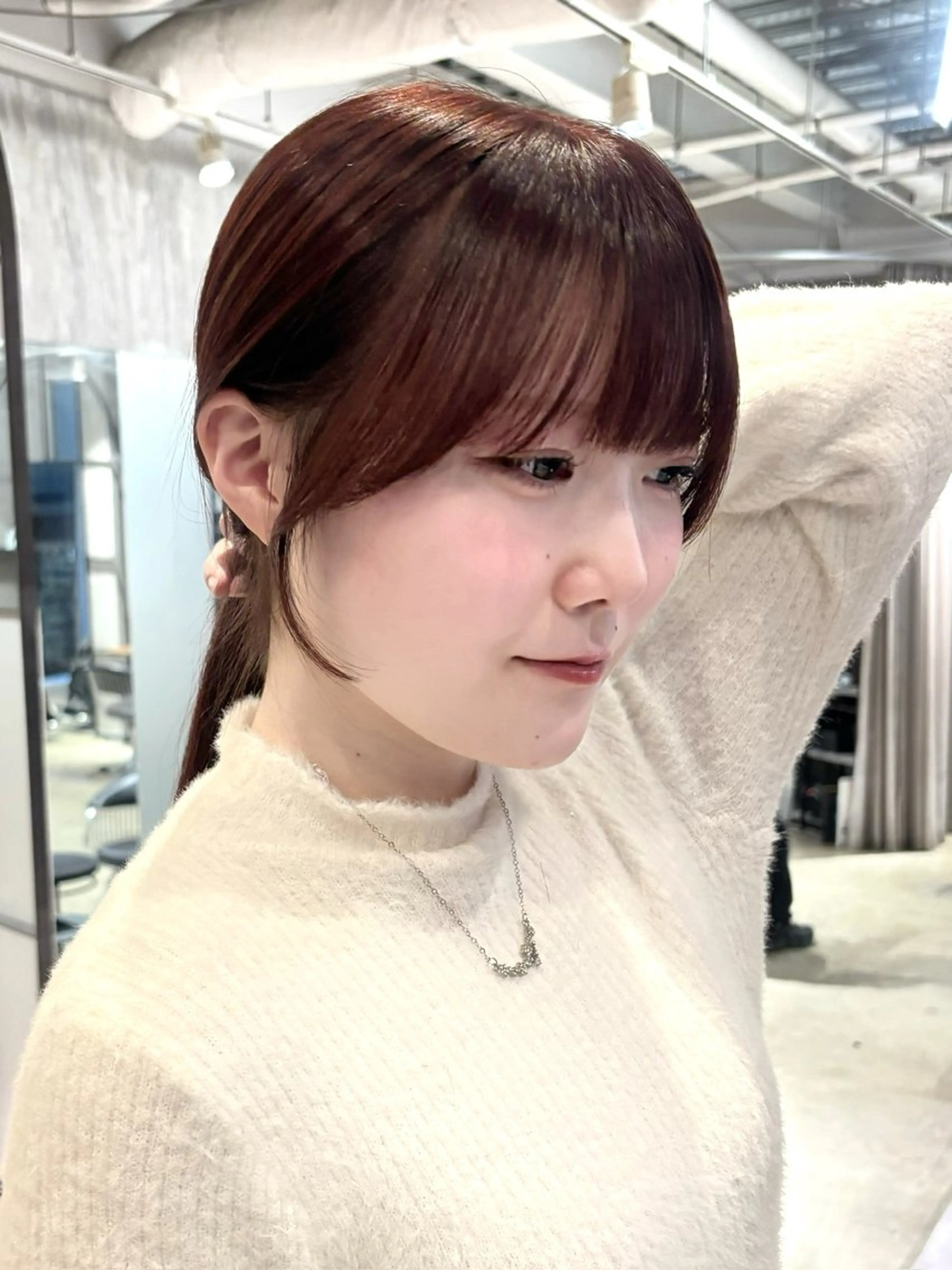 セミロング カット 西田 美侑 /カットモデルのヘアスタイル
