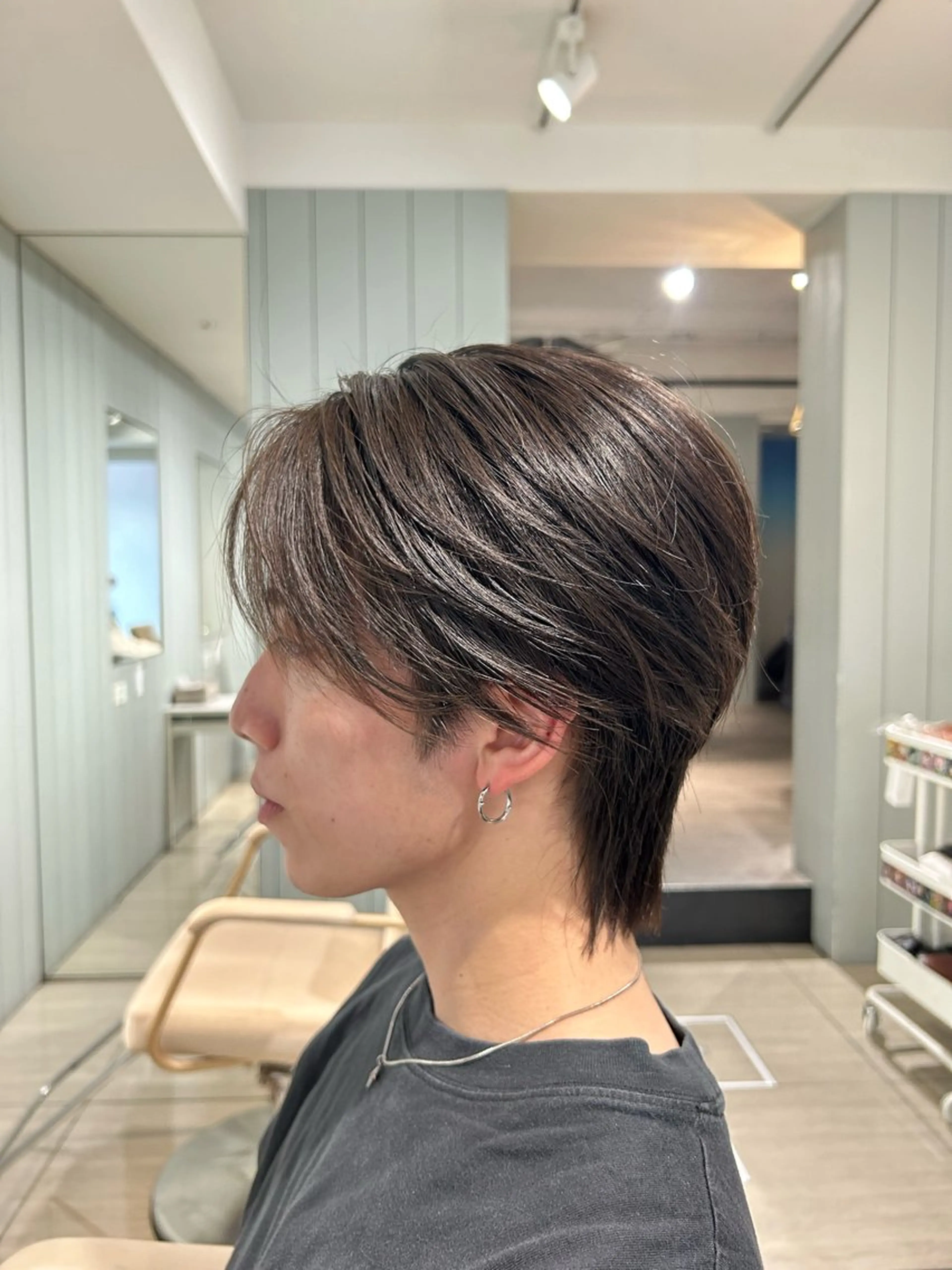 メンズ ダウンパーマ カルマパーマ メンズパーマ 隈元 光のヘアスタイル