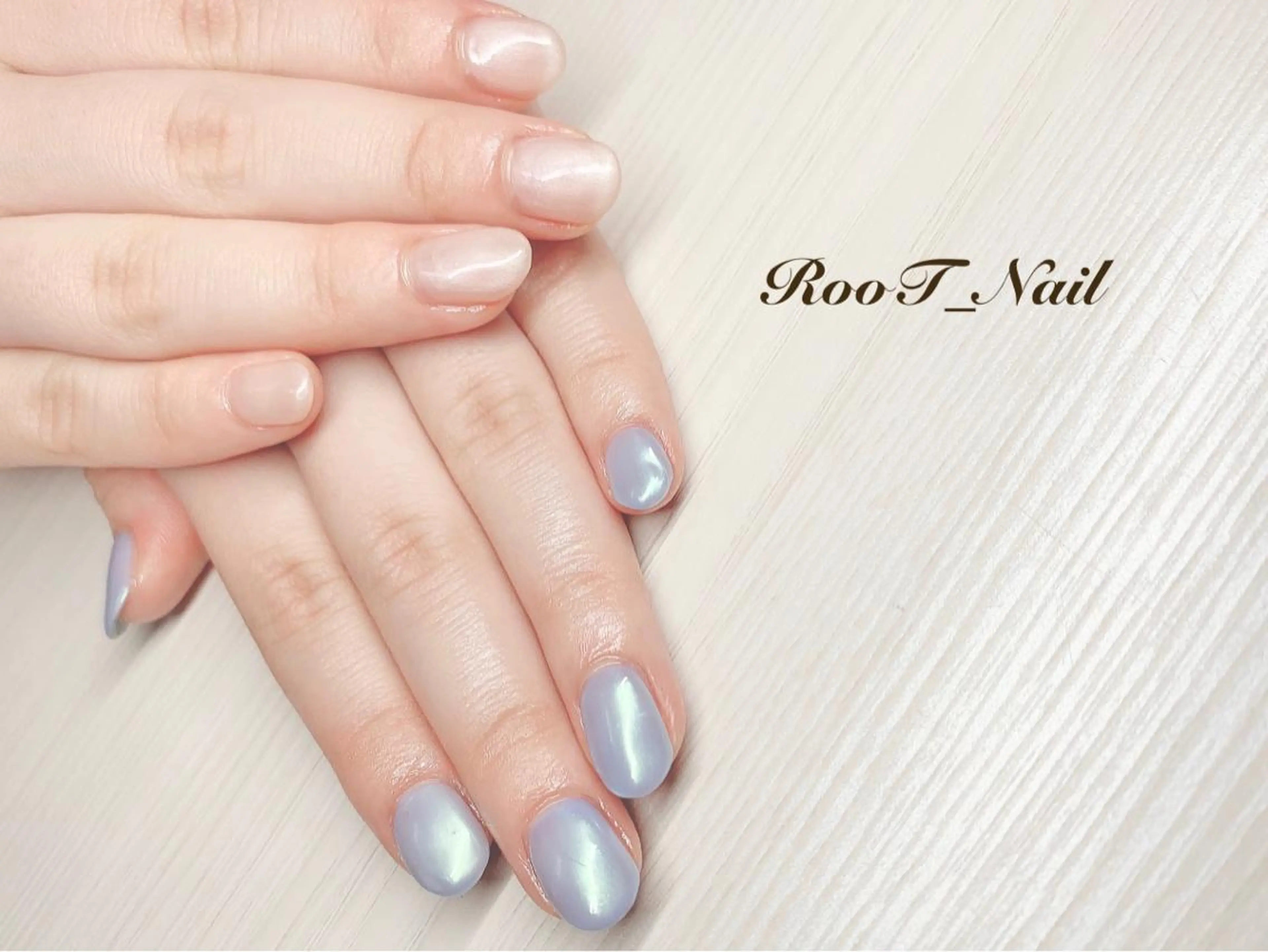 メンズ ネイル オーロラネイル ハンドネイル RooT Nailのネイルデザイン