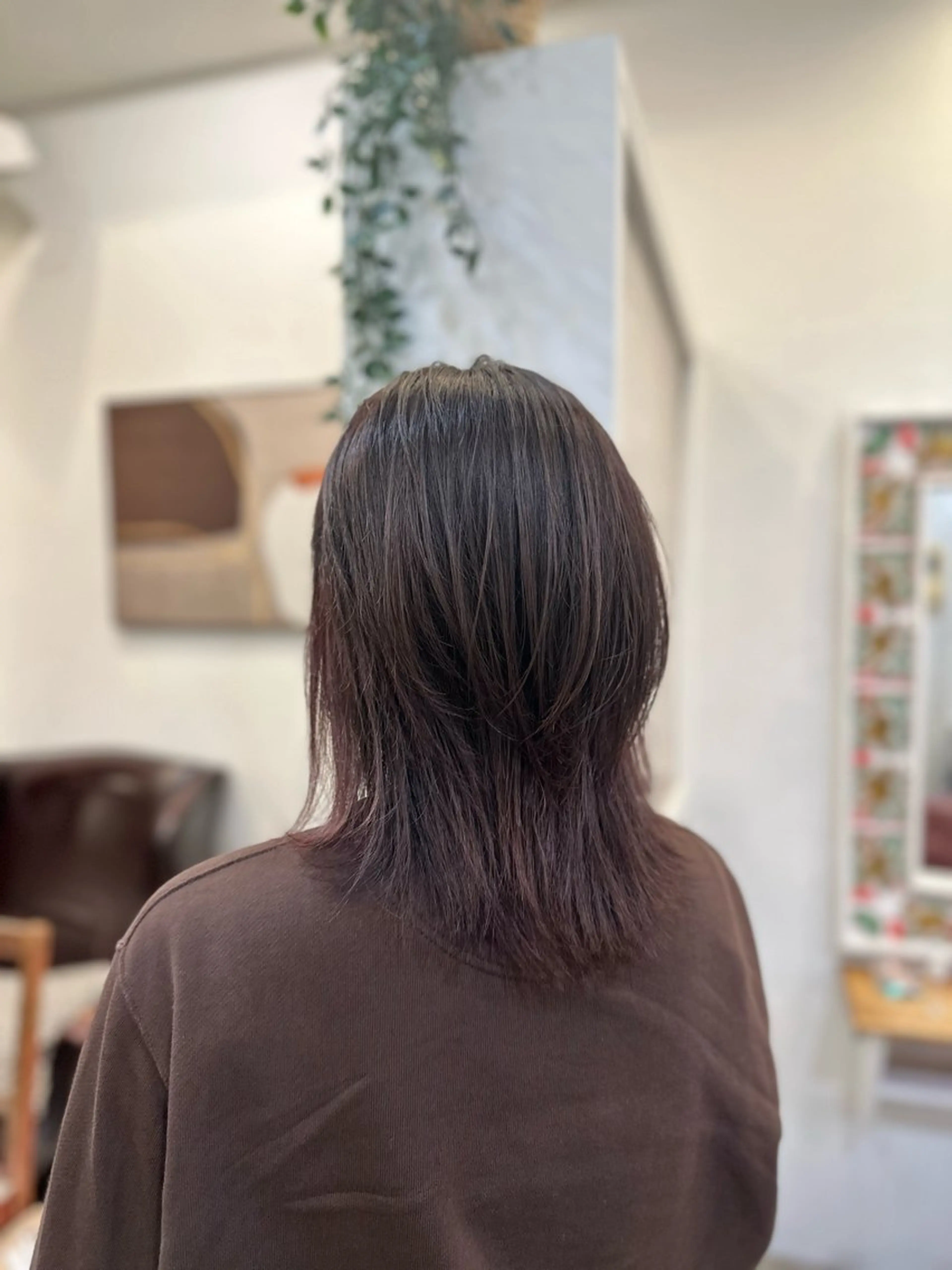 セミロング カラー ヘアカラー トリートメント 村上 滉弥のヘアスタイル