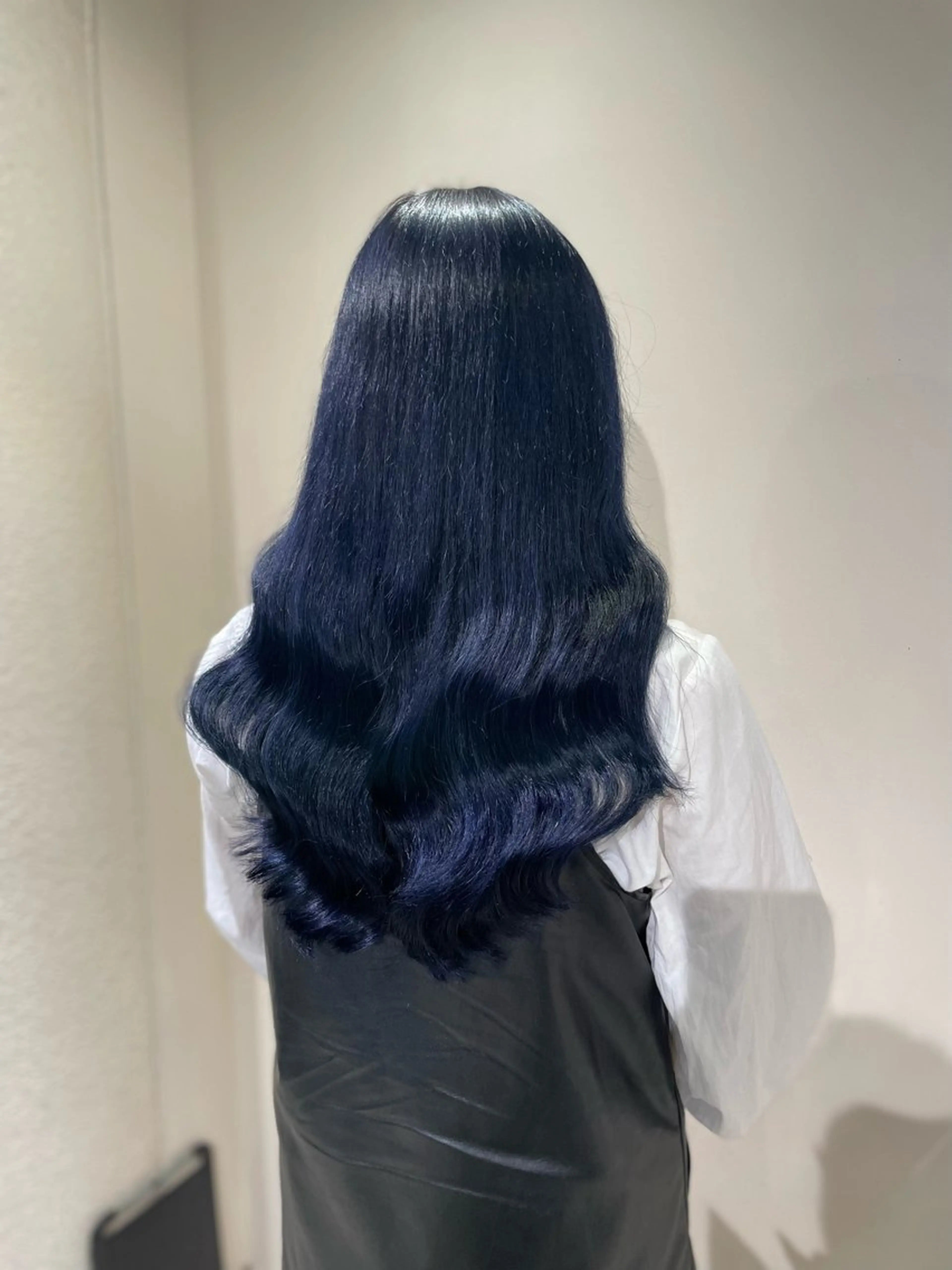 セミロング カラー ブルーカラー ネイビーカラー シルバー ヘアカラー 🦋美髪／エクステ 🦋アベイクミのヘアスタイル