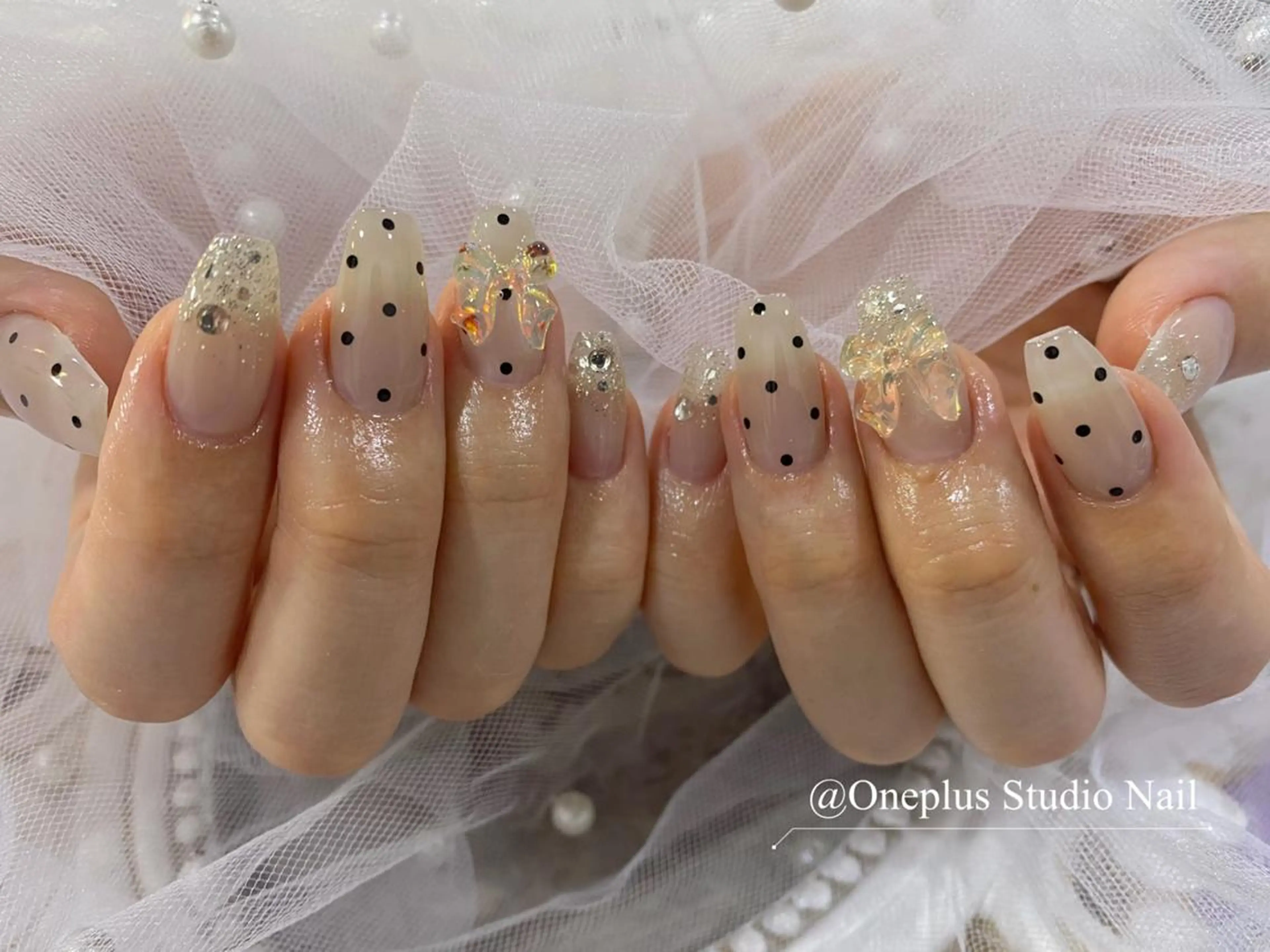 ネイル アニマル柄 ボルドー ブラウン フレンチネイル マグネットネイル haruka 🧸のネイルデザイン