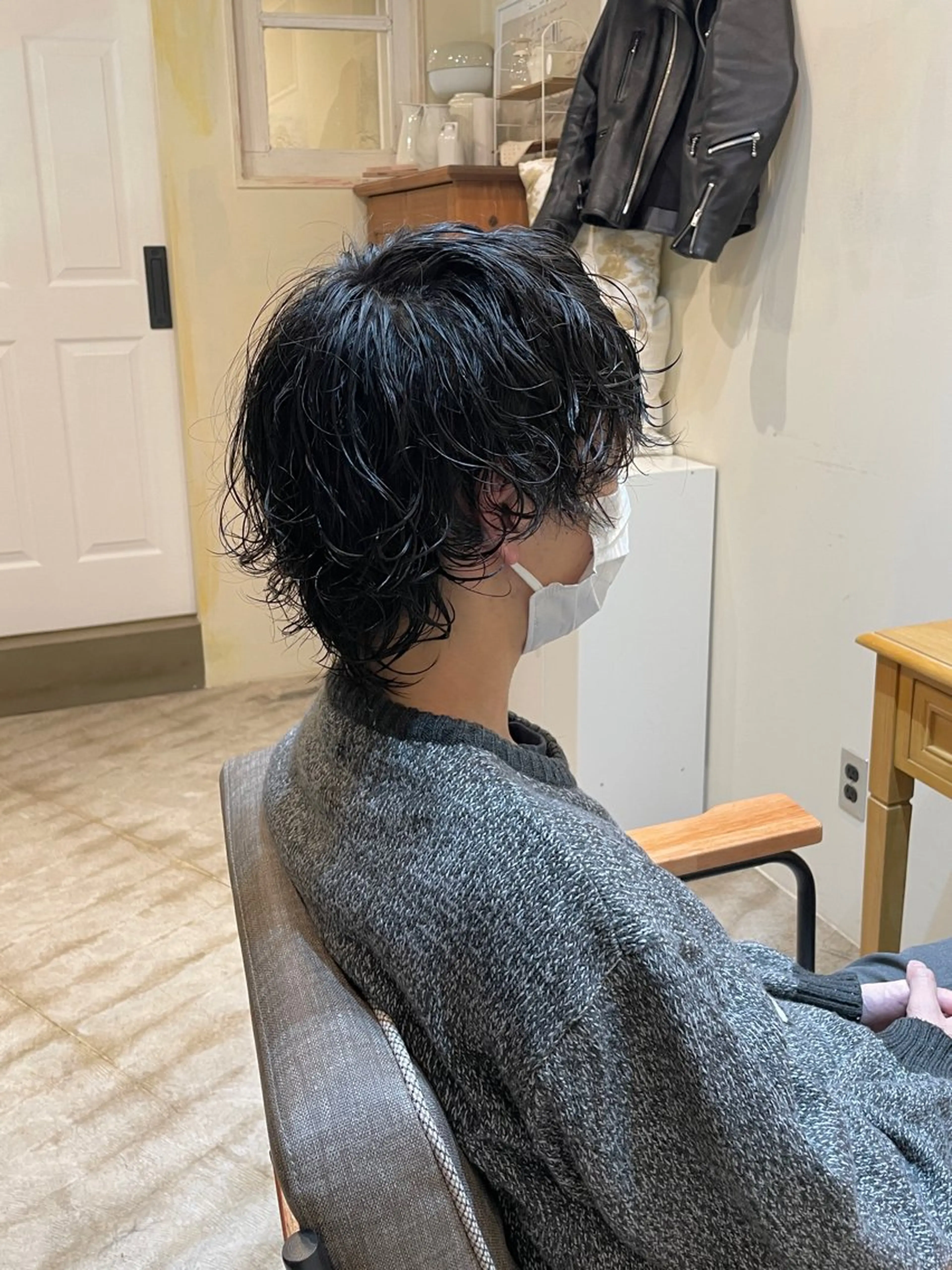 パーマ メンズ 🍋透け感カラー🍃 オリーブ🍐Kahoのヘアスタイル